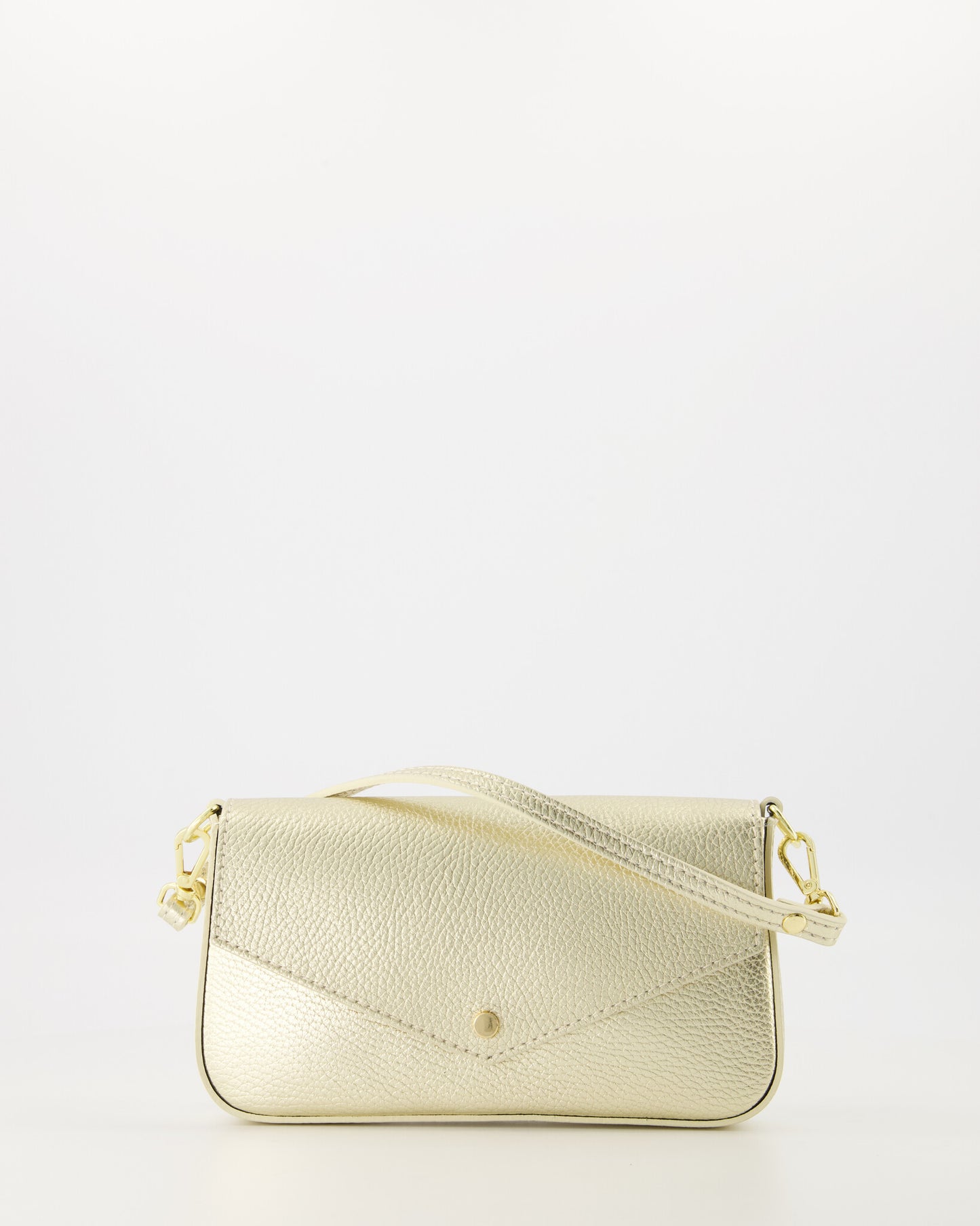 Leren crossbody tas Brandy - goud