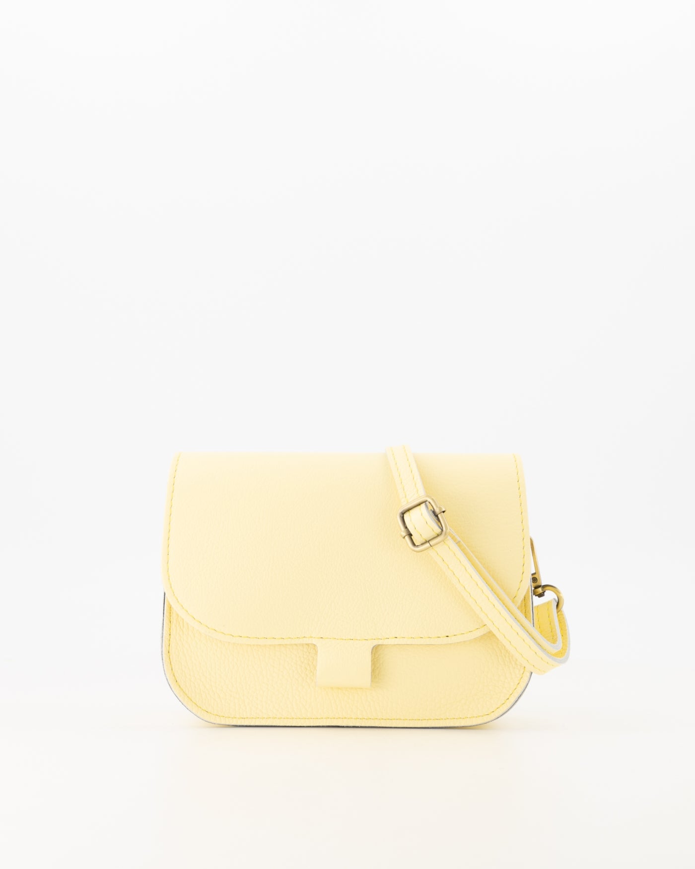 leren crossbody tas zachtgeel flora