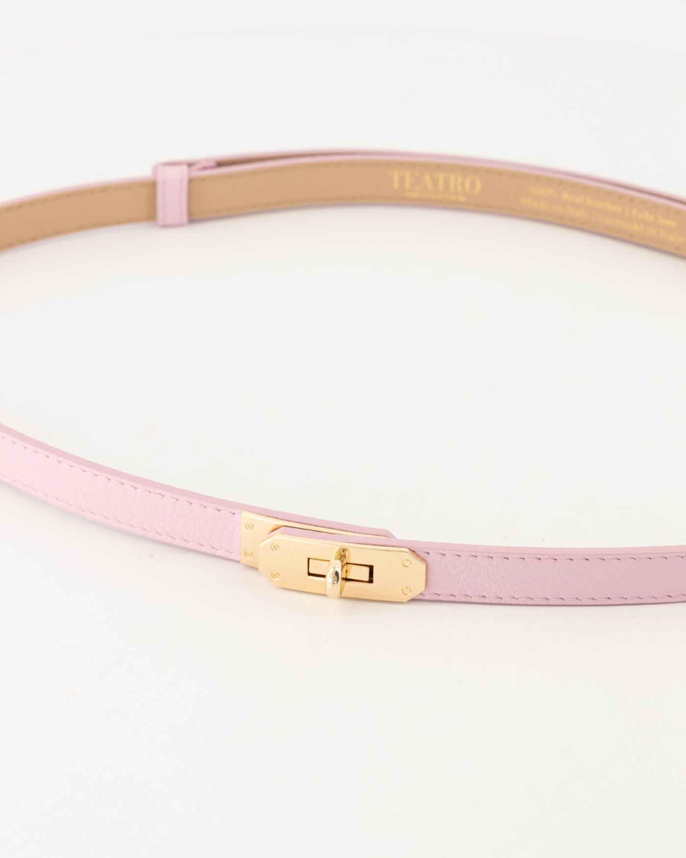 Leren riem Garcia - lichtroze