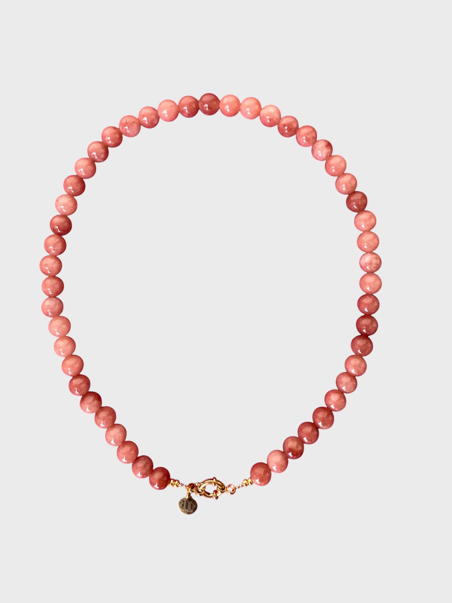 Kralenketting beige/zalm