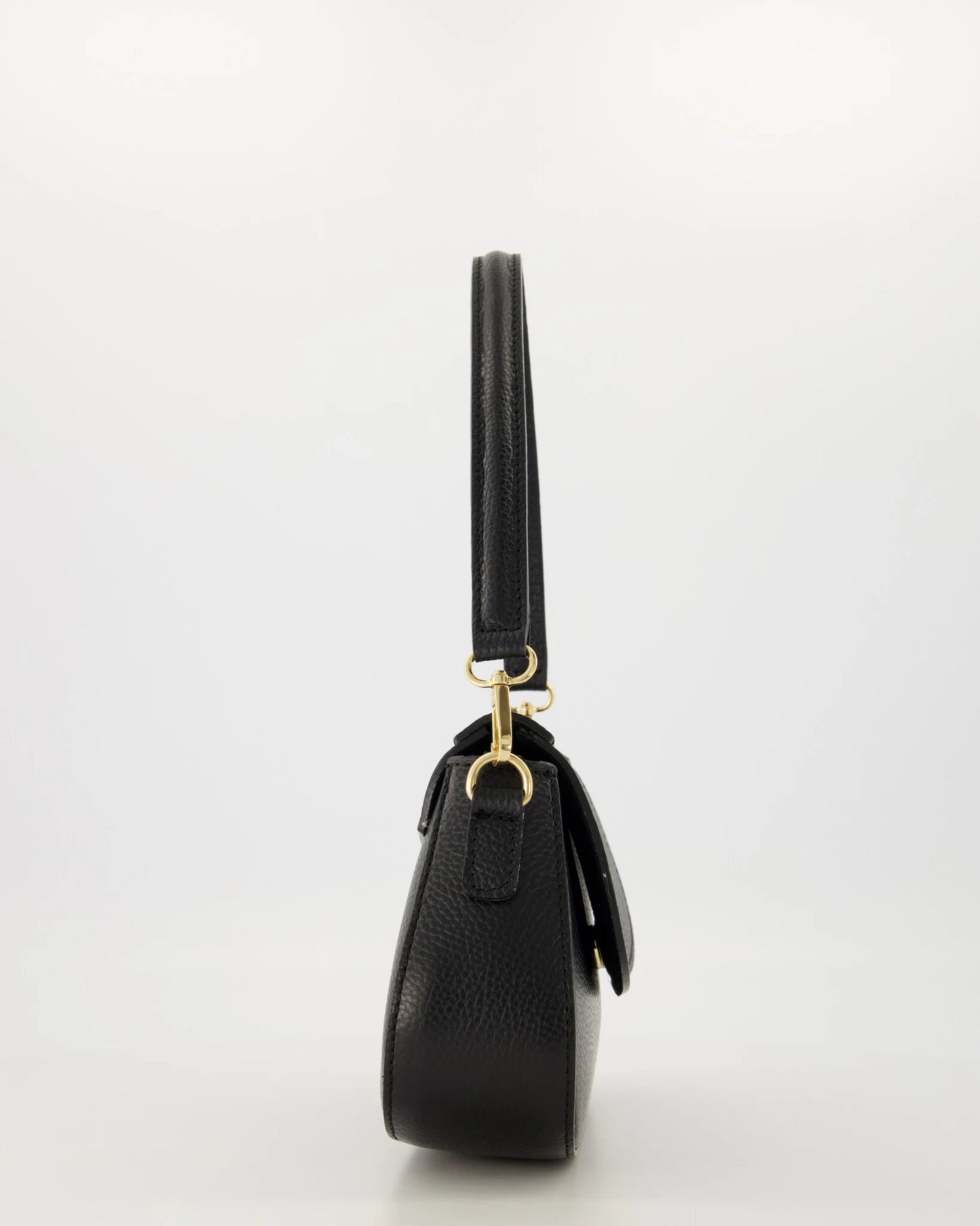 Leren schoudertas en crossbody tas Diara zwart