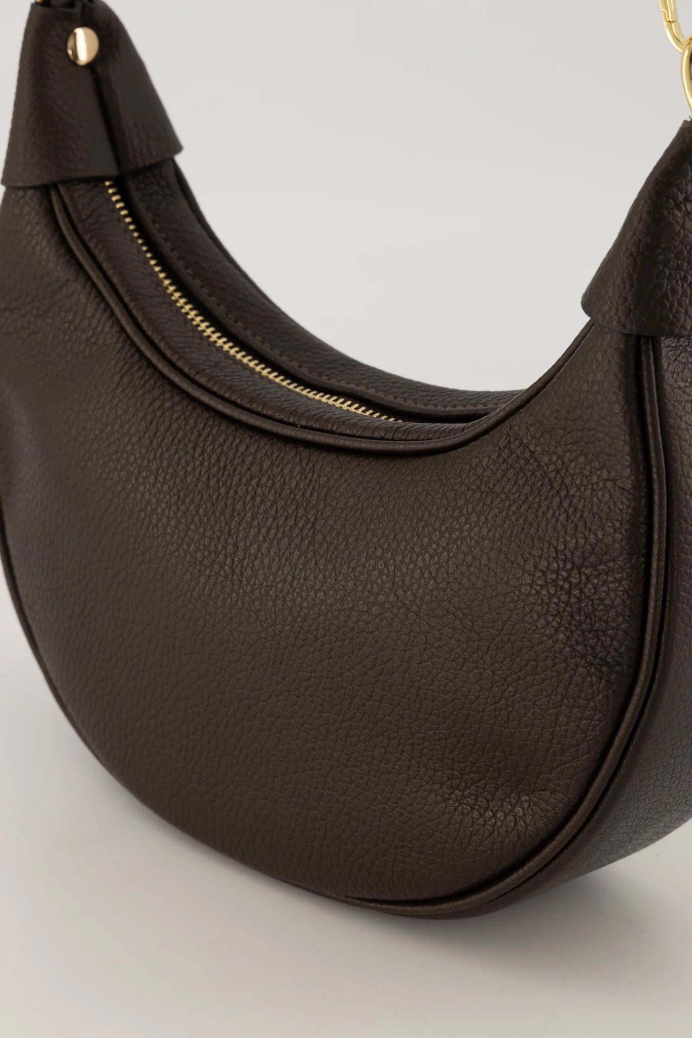 Leren crossbody tas Kyra - donkerbruin