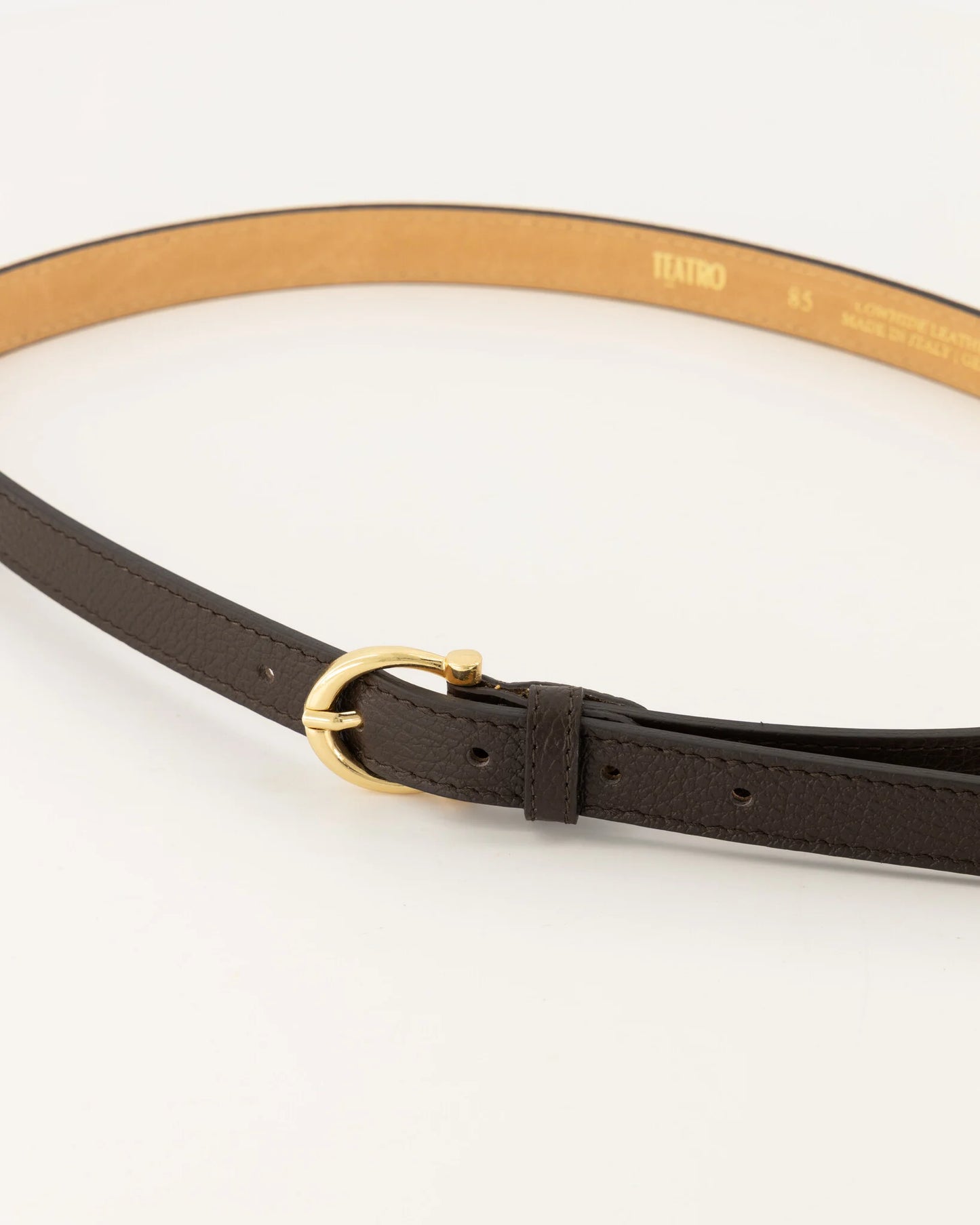 Leren riem Madelief - donkerbruin