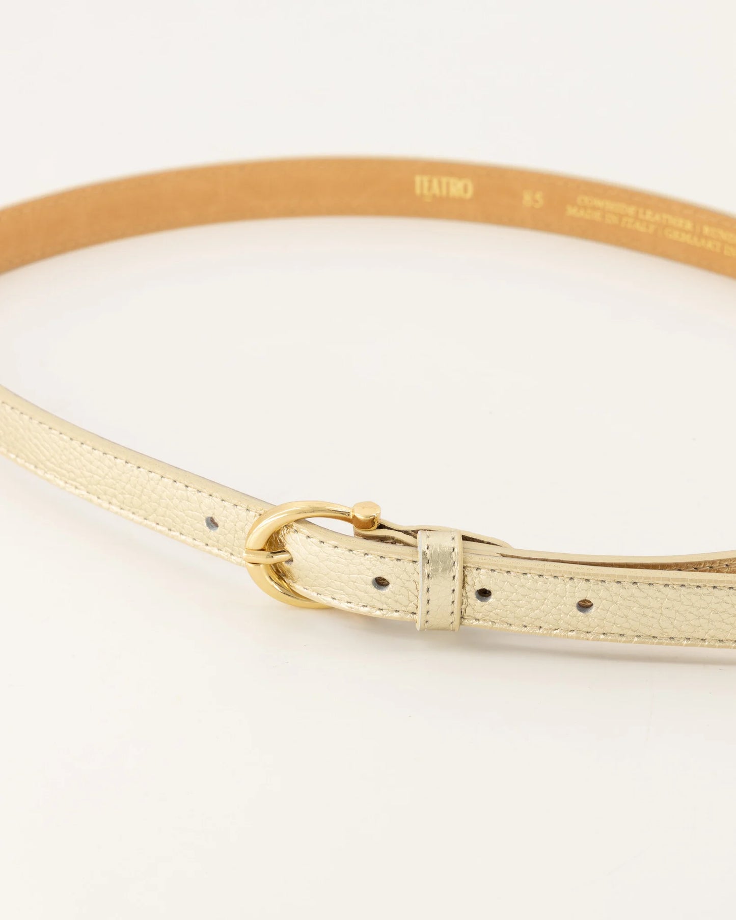 Leren riem Madelief - goud