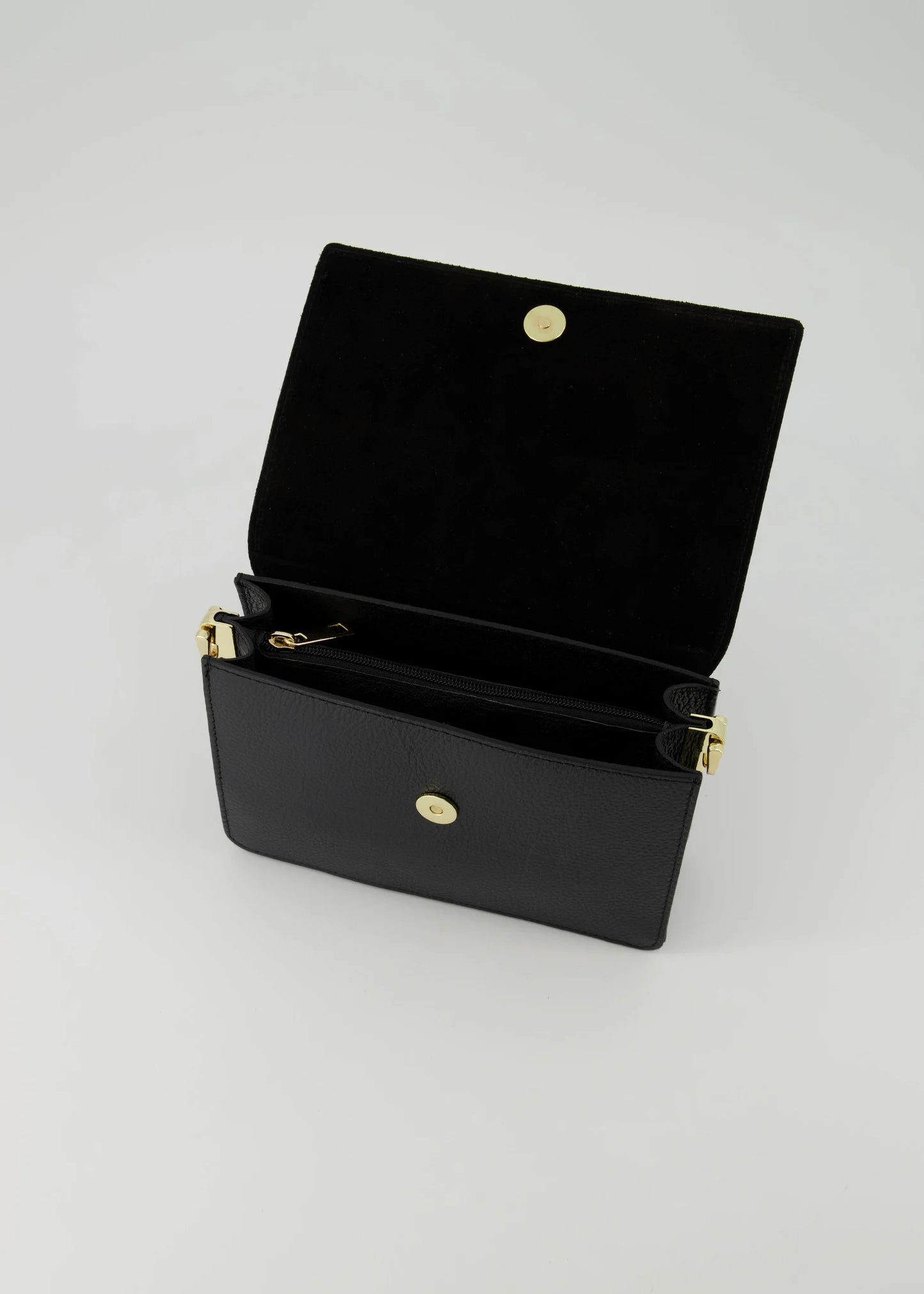 Leren crossbody tas Alicia - zwart