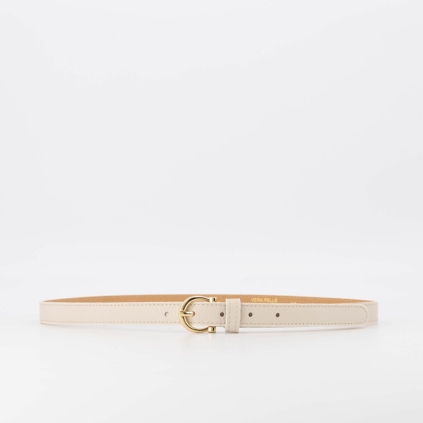 Leren riem ecru