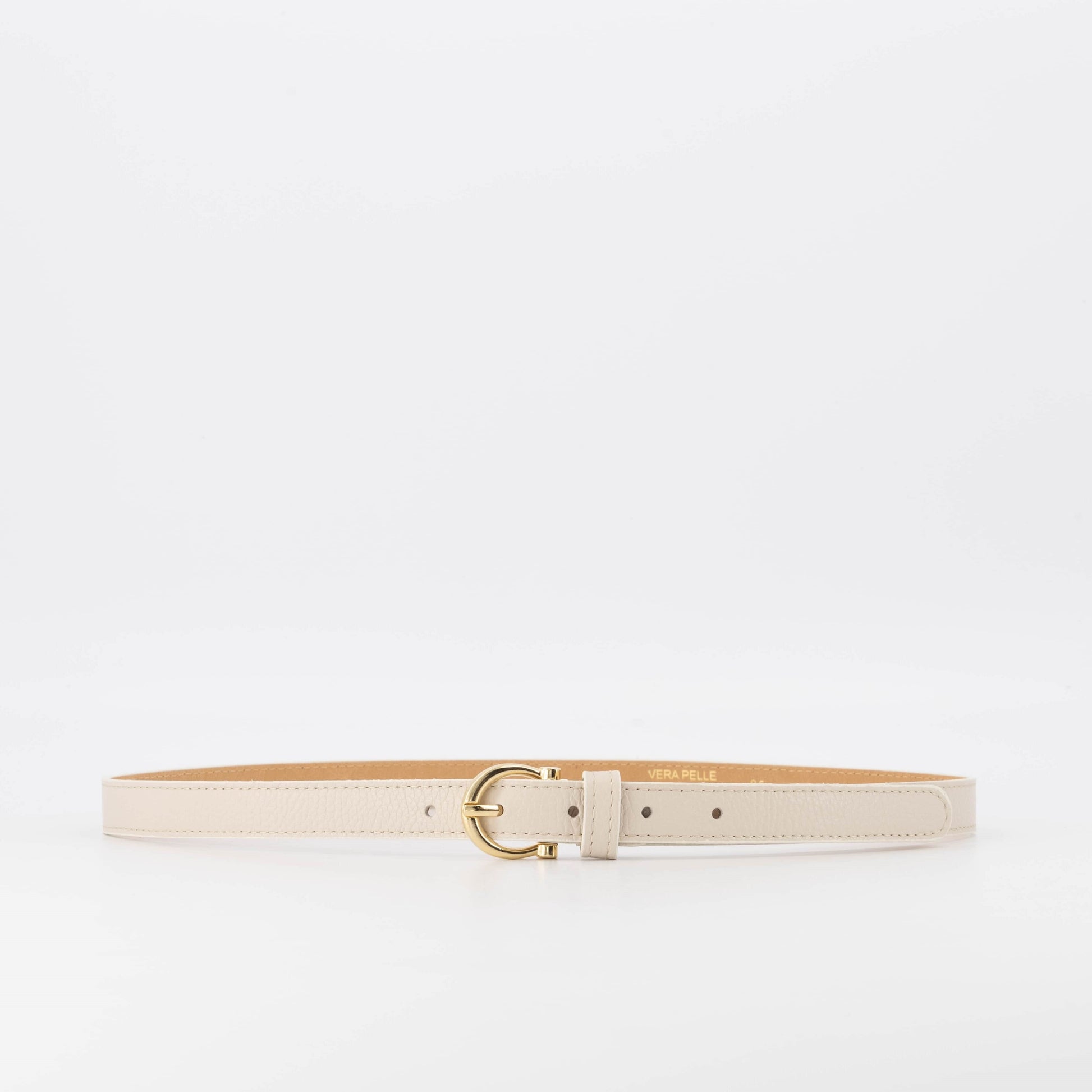 Leren riem ecru