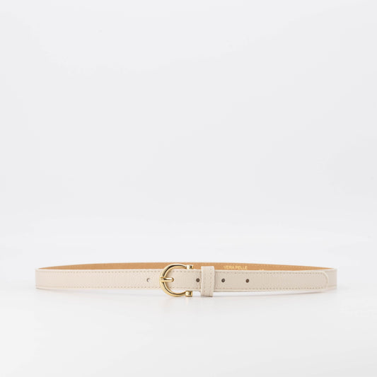 Leren riem ecru