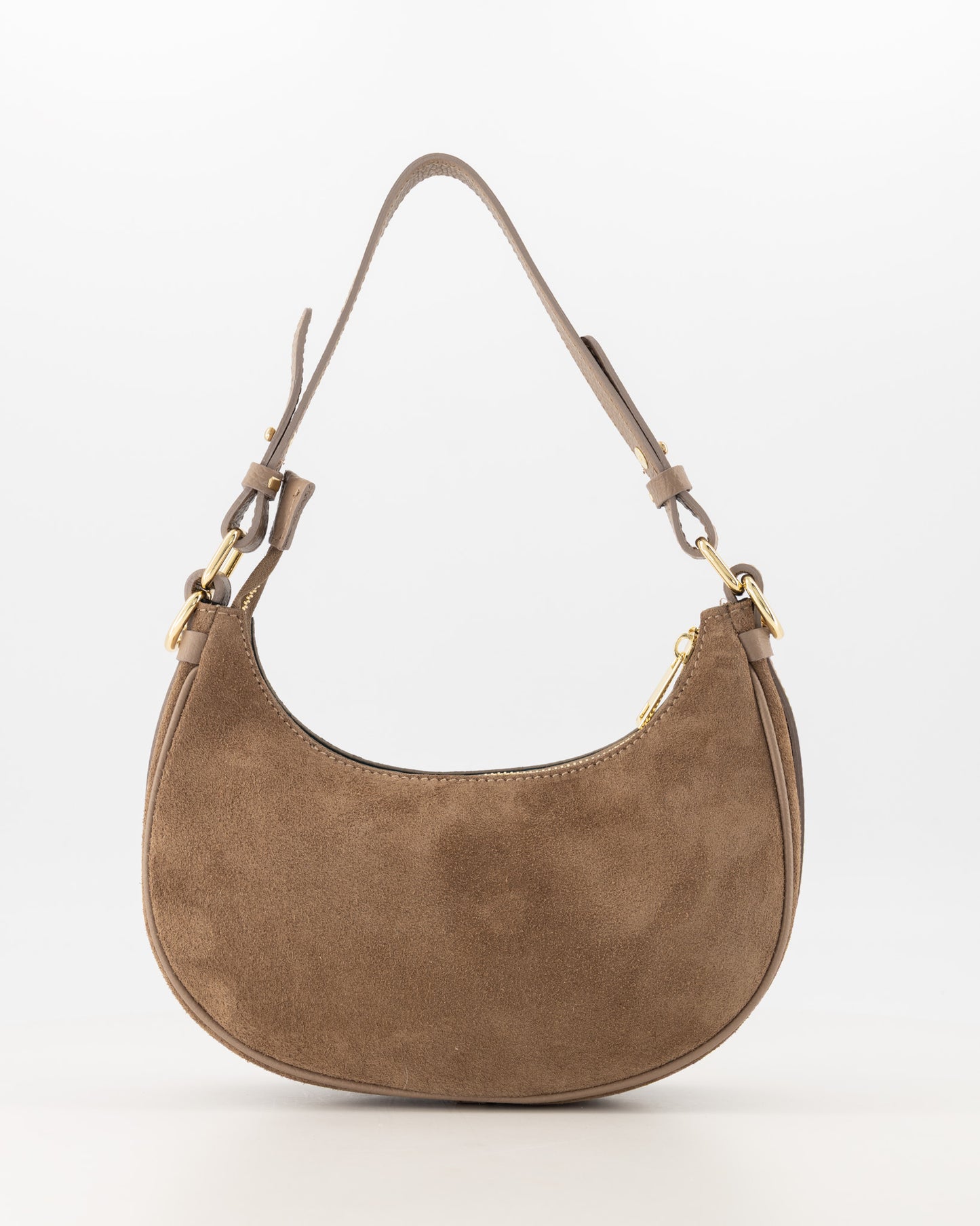 Suede crossbody tas Gwyneth - taupe