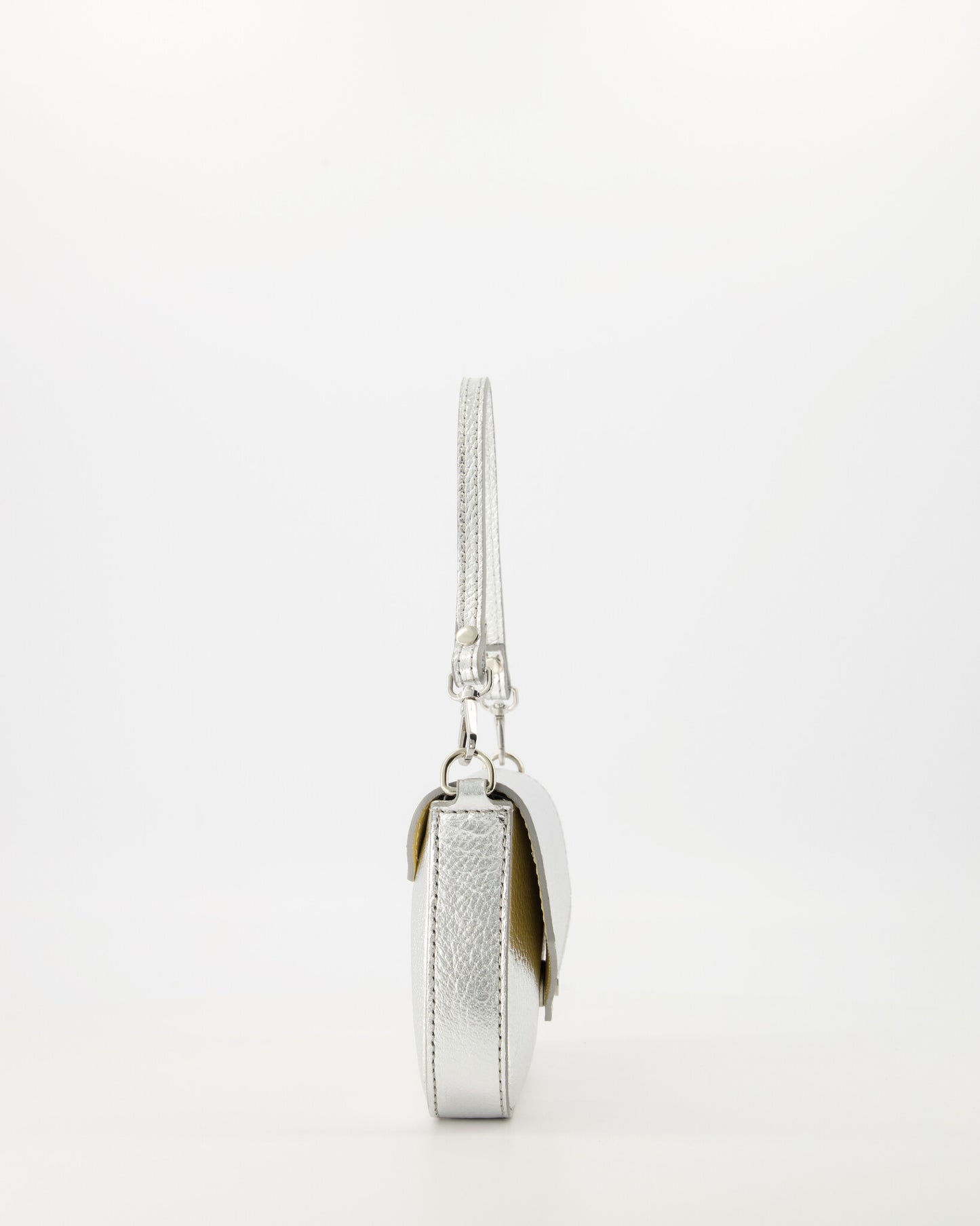 Leren crossbody tas Brandy - zilver
