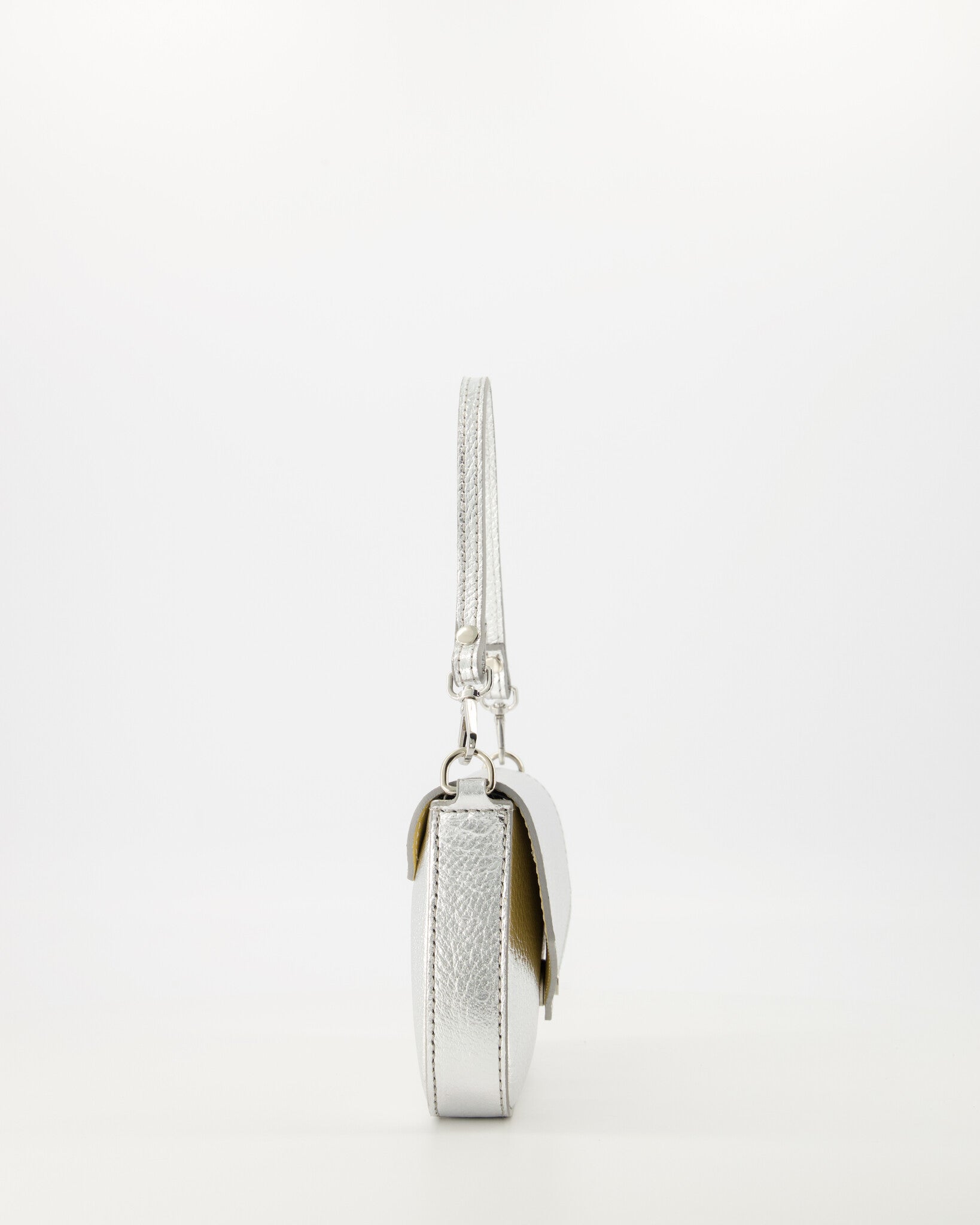 Leren crossbody tas Brandy - zilver