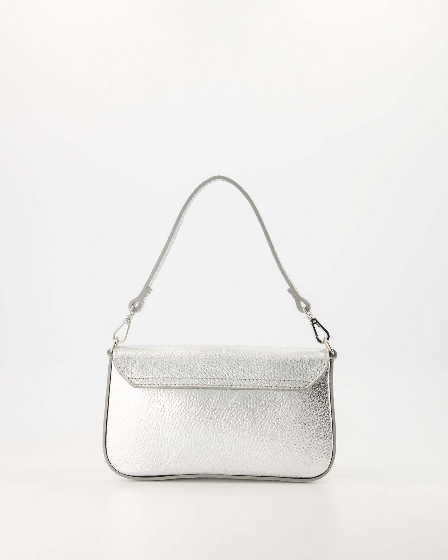 Leren crossbody tas Brandy - zilver