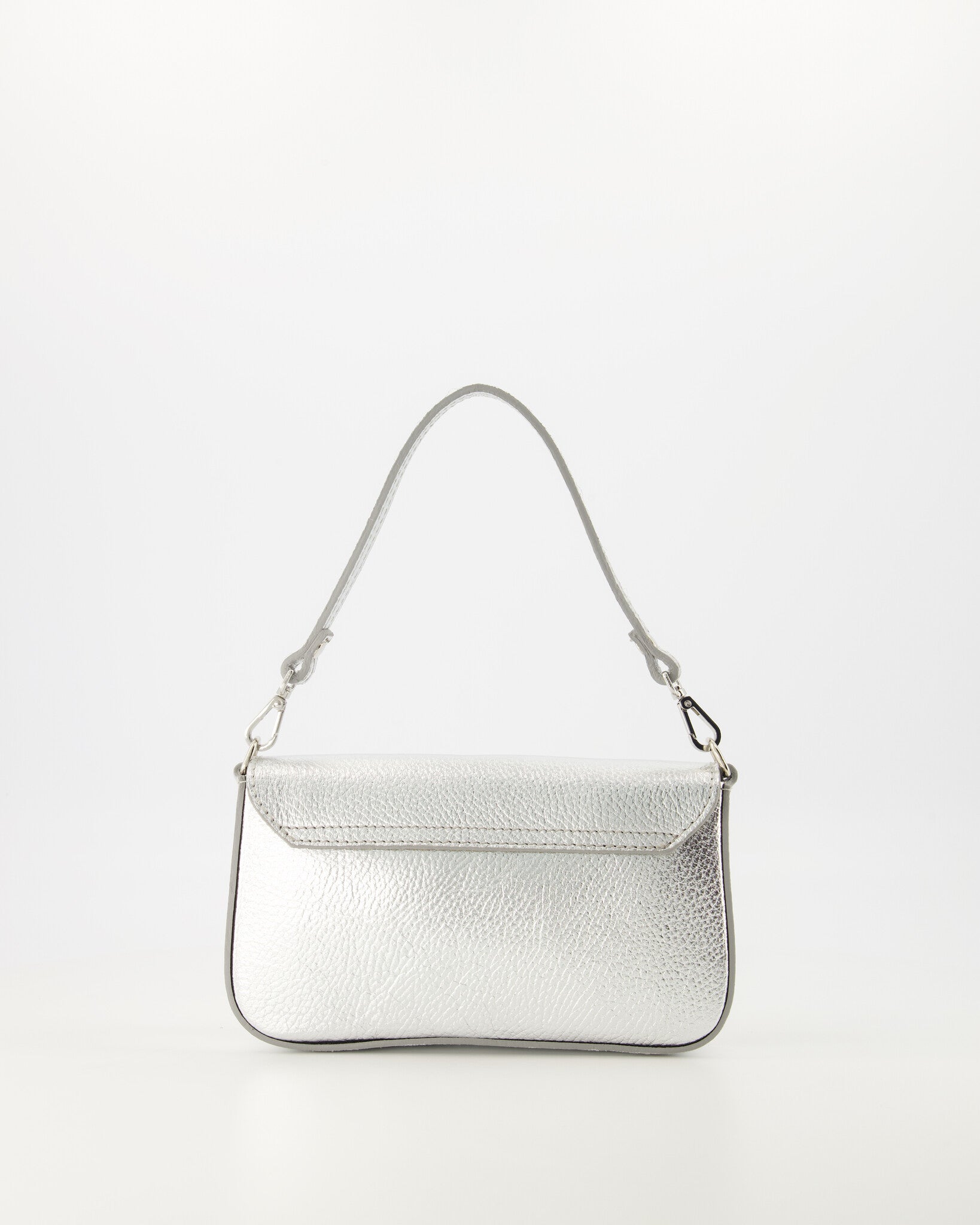 Leren crossbody tas Brandy - zilver