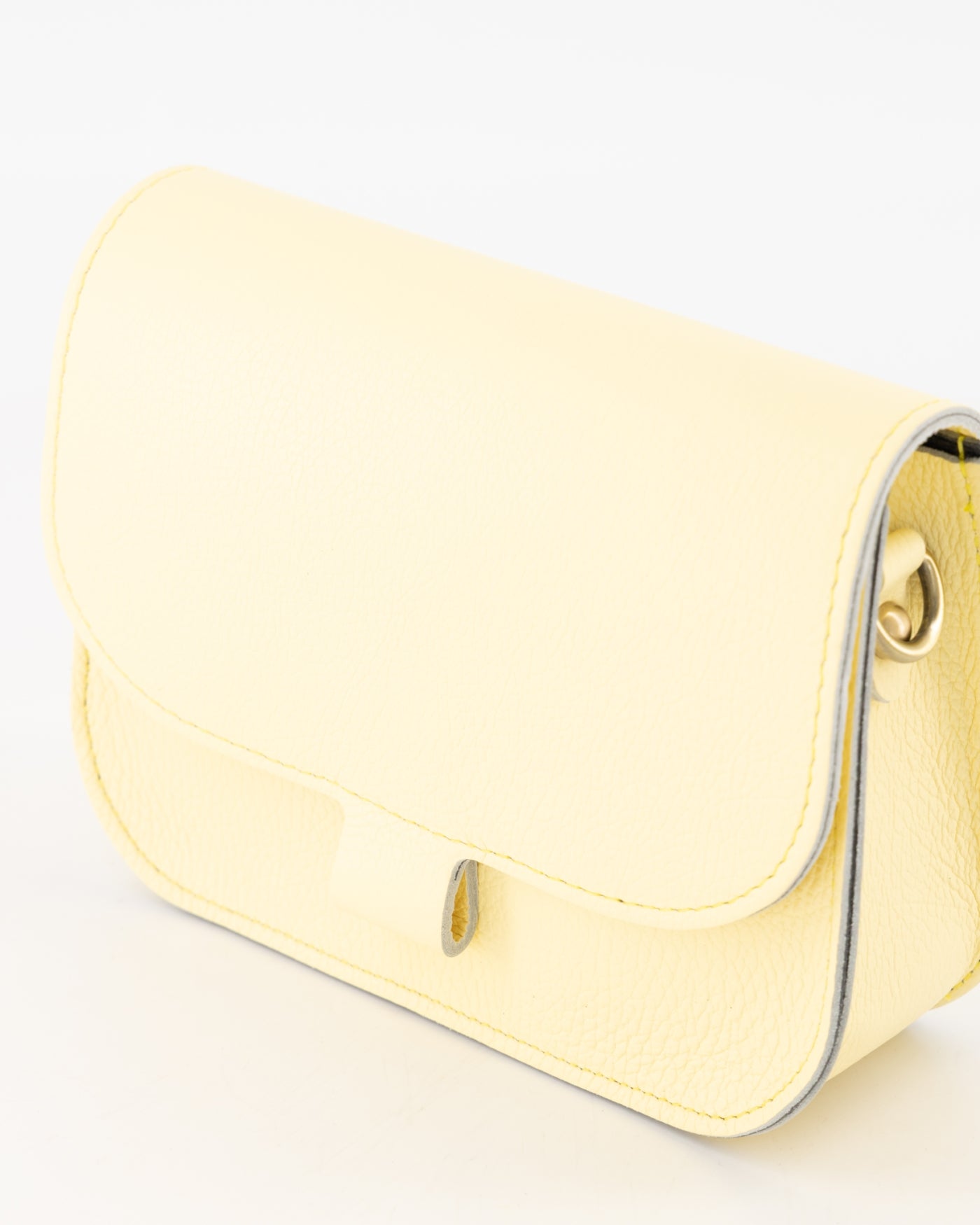 leren crossbody tas zachtgeel flora