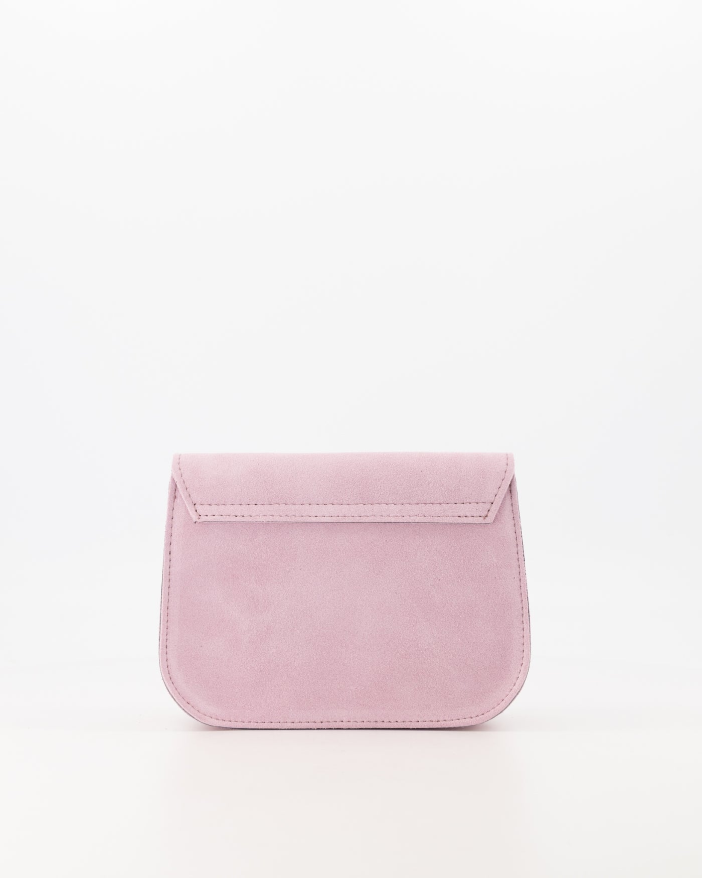 suede crossbody tas lichtroze flora