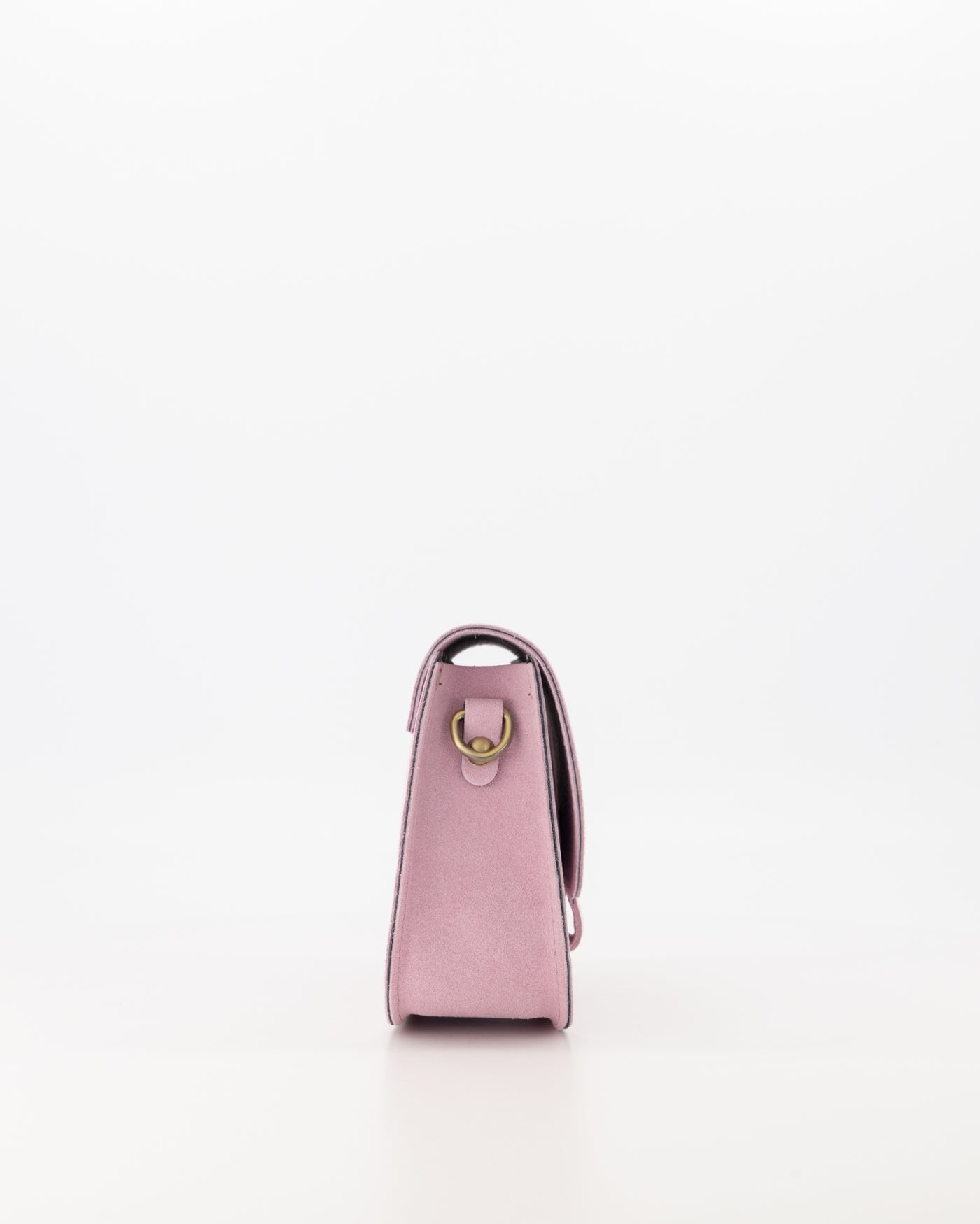 suede crossbody tas lichtroze flora