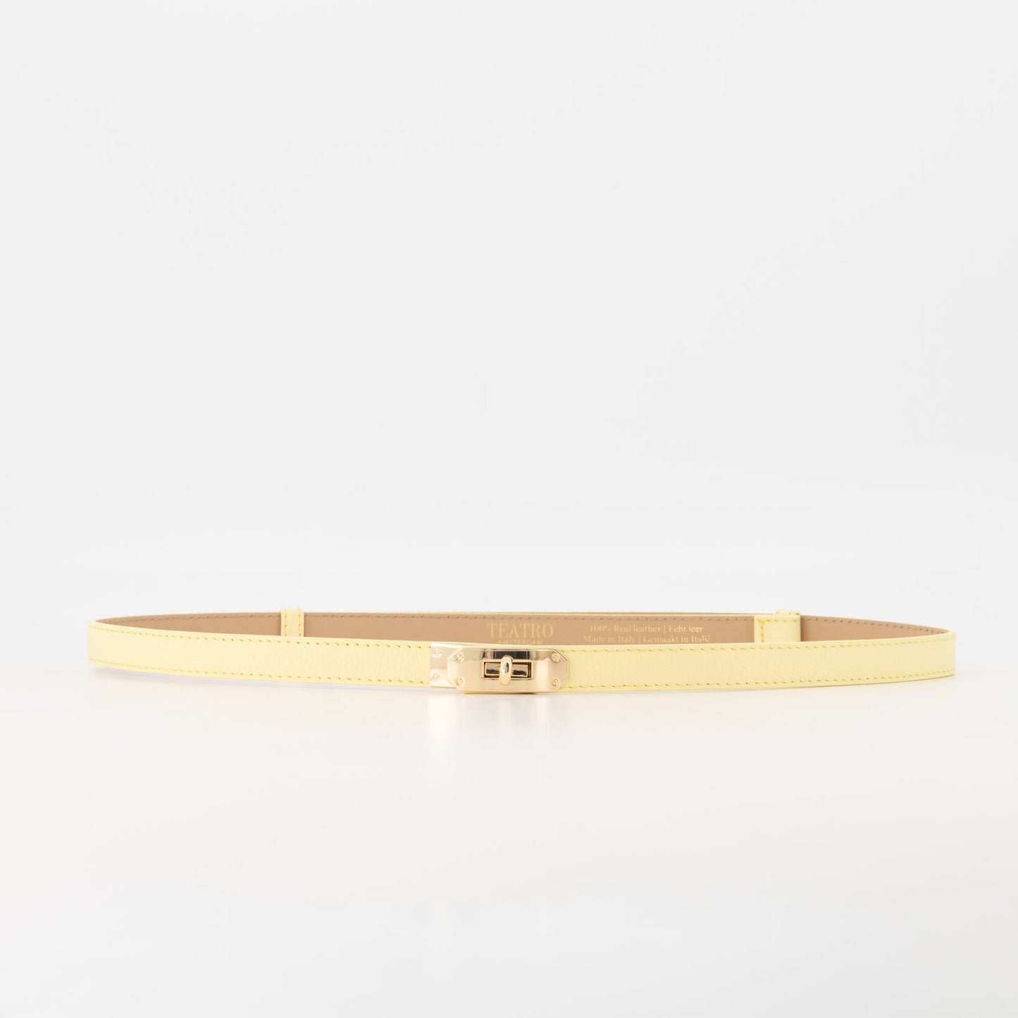 Leren riem Garcia - lichtgeel