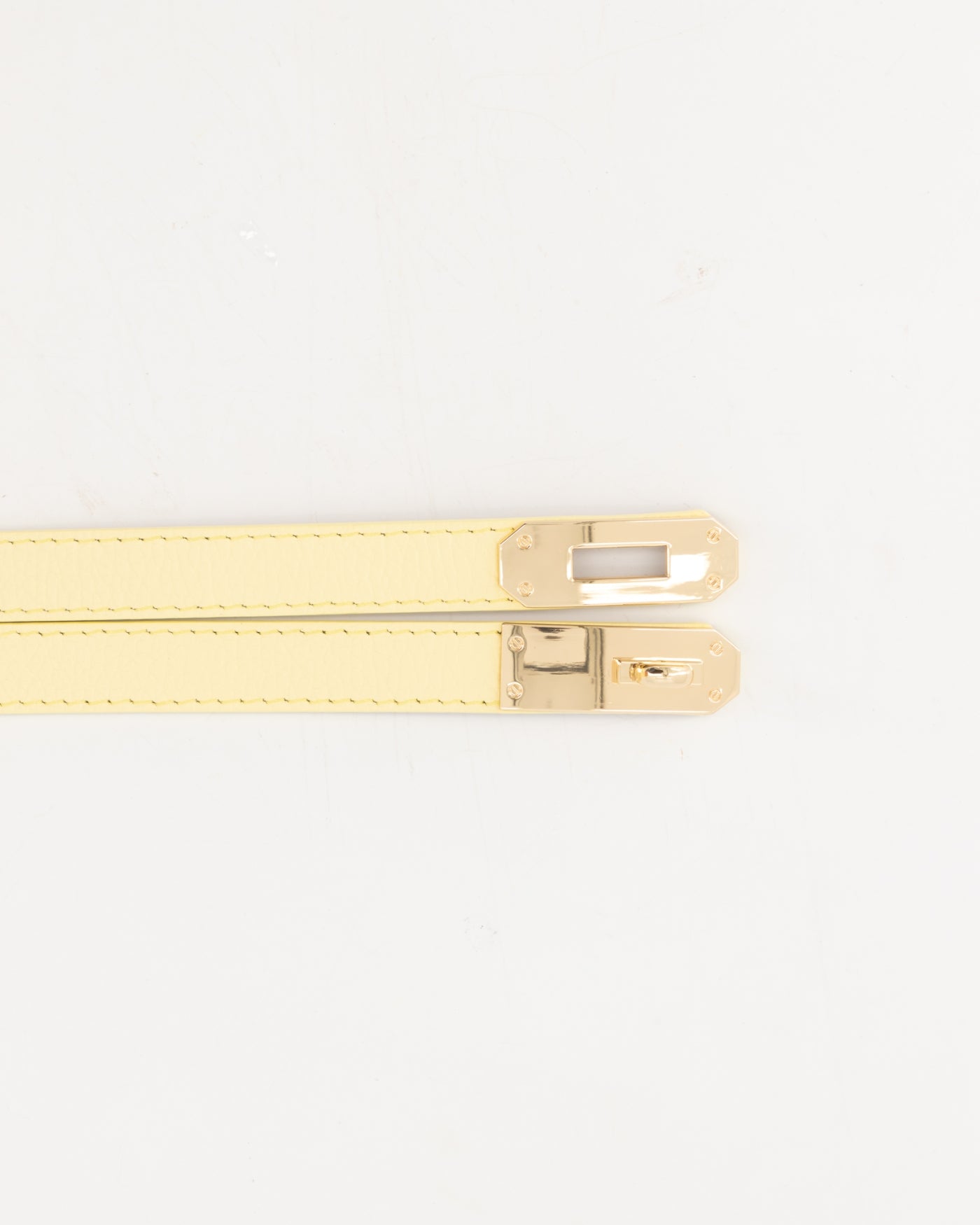Leren riem Garcia - lichtgeel