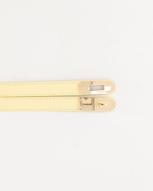 Leren riem Garcia - lichtgeel