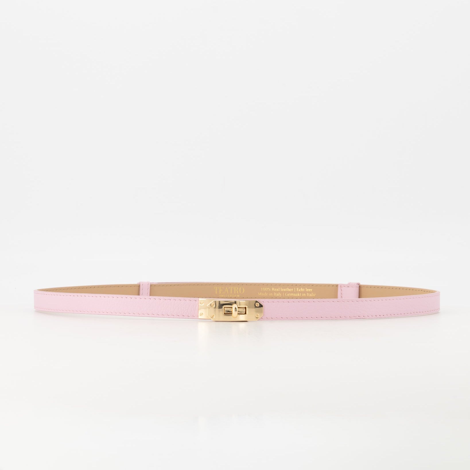 Leren riem Garcia - lichtroze