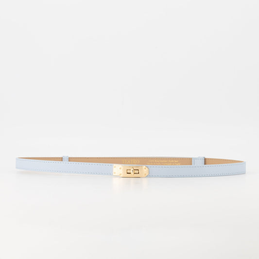 Leren riem Garcia - lichtblauw