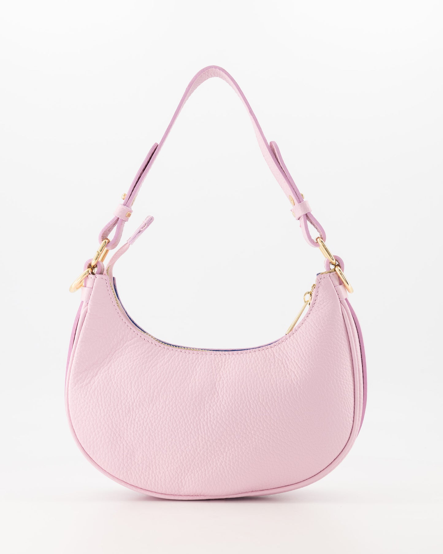 Leren crossbody tas Gwyneth - lichtroze
