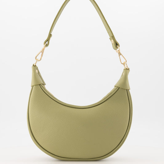 Leren crossbody tas Kyra - mosgroen