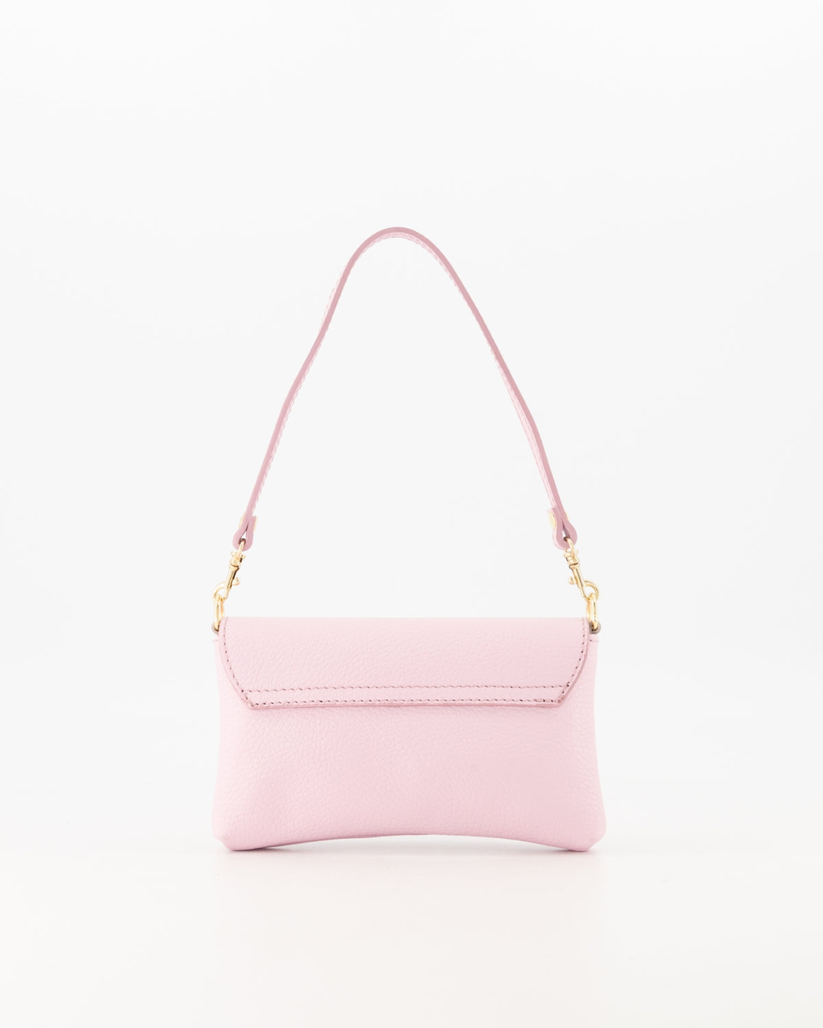 Leren avondtas - clutch Lara - lichtroze 