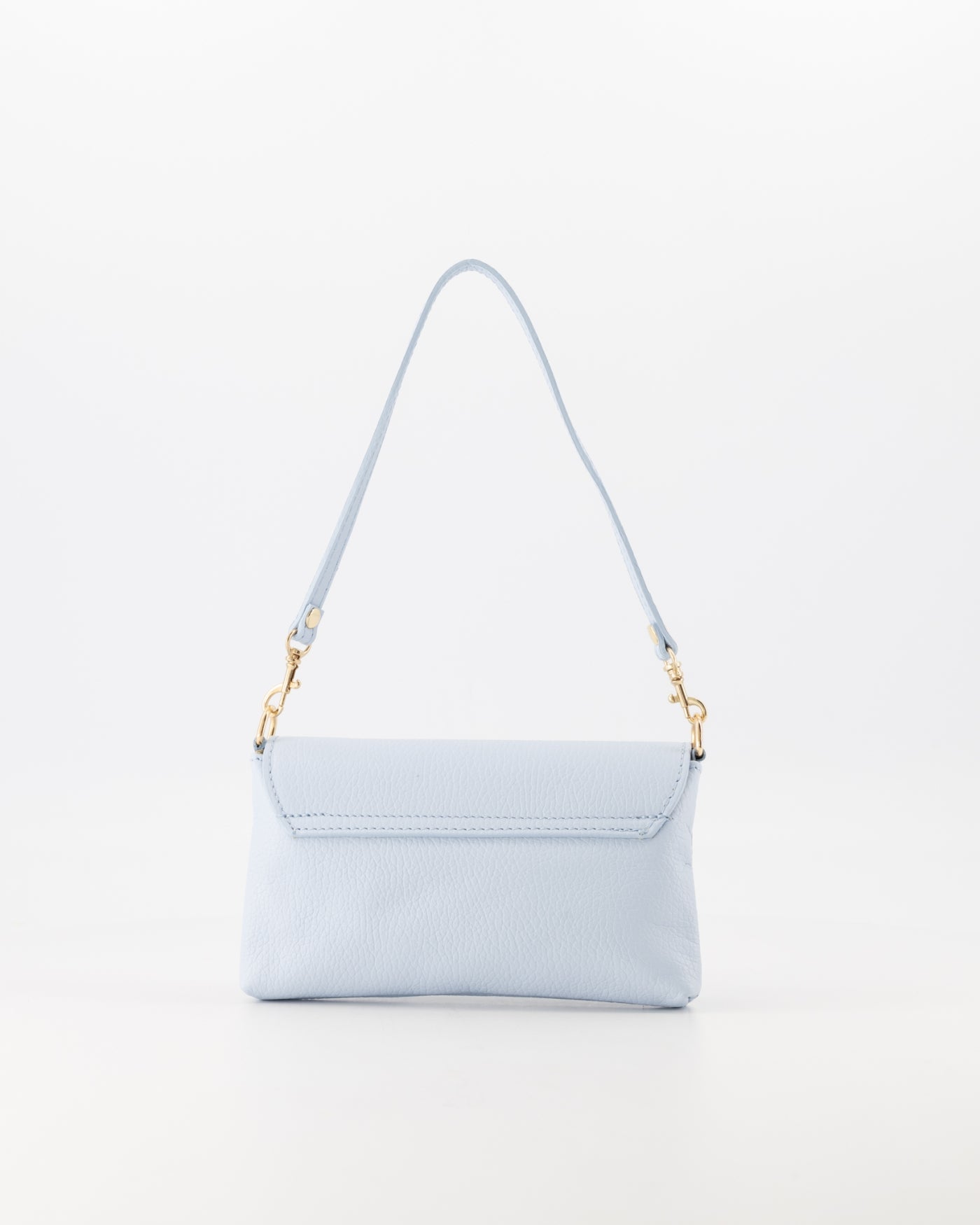 Leren avondtas - clutch Lara - lichtblauw