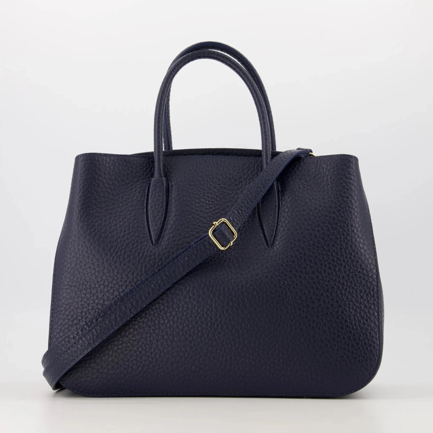 Leren handtas Bara donkerblauw