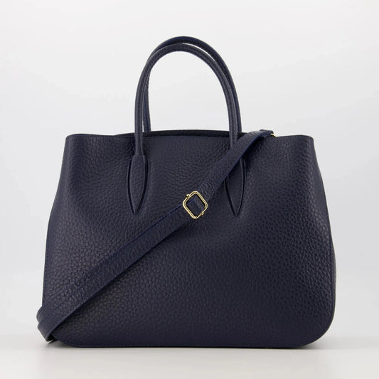 Leren handtas Bara donkerblauw