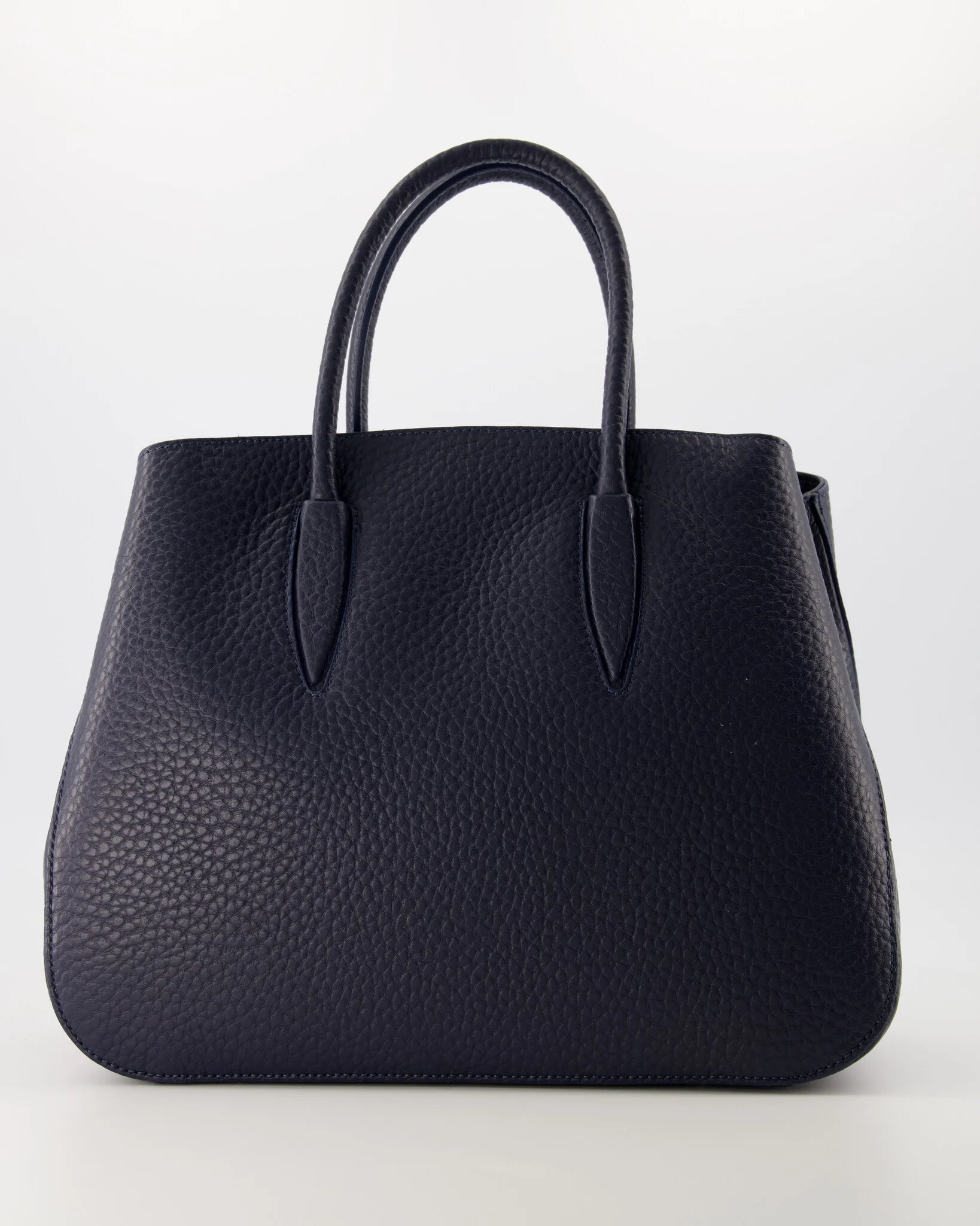 Leren handtas donkerblauw