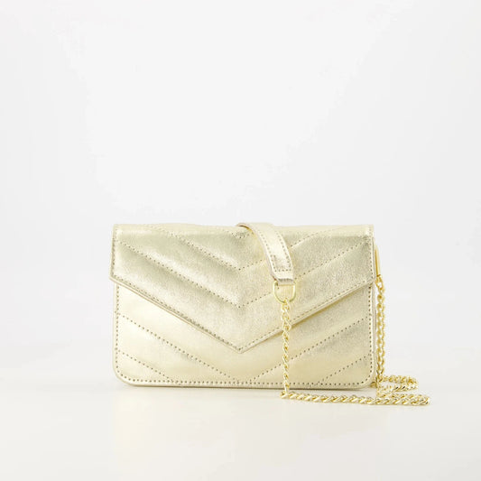 Leren tas Laurie - Metallic - Goud