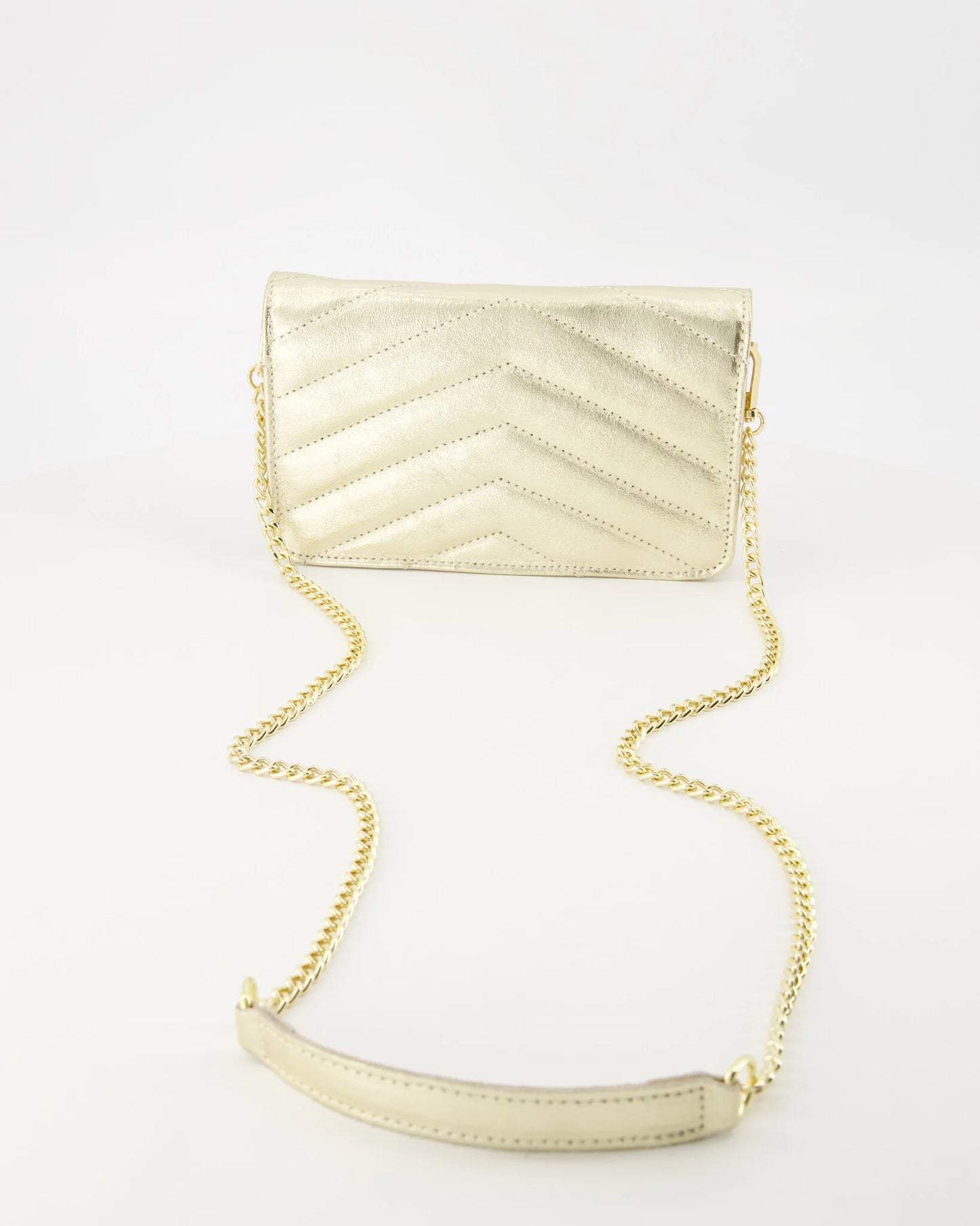 Leren tas Laurie - Metallic - Goud