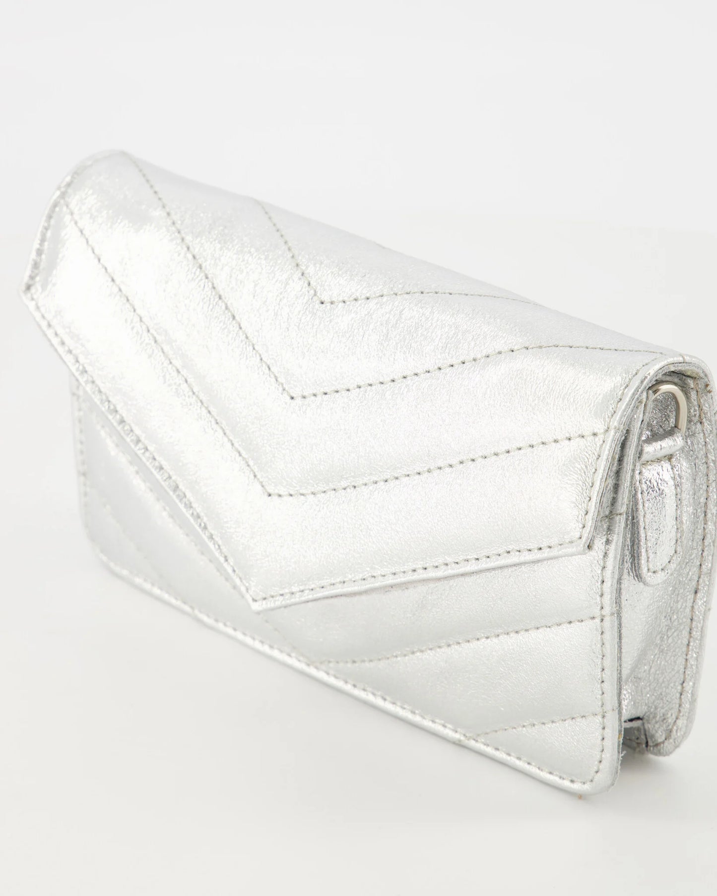 Leren tas Laurie - Metallic - Zilver 513