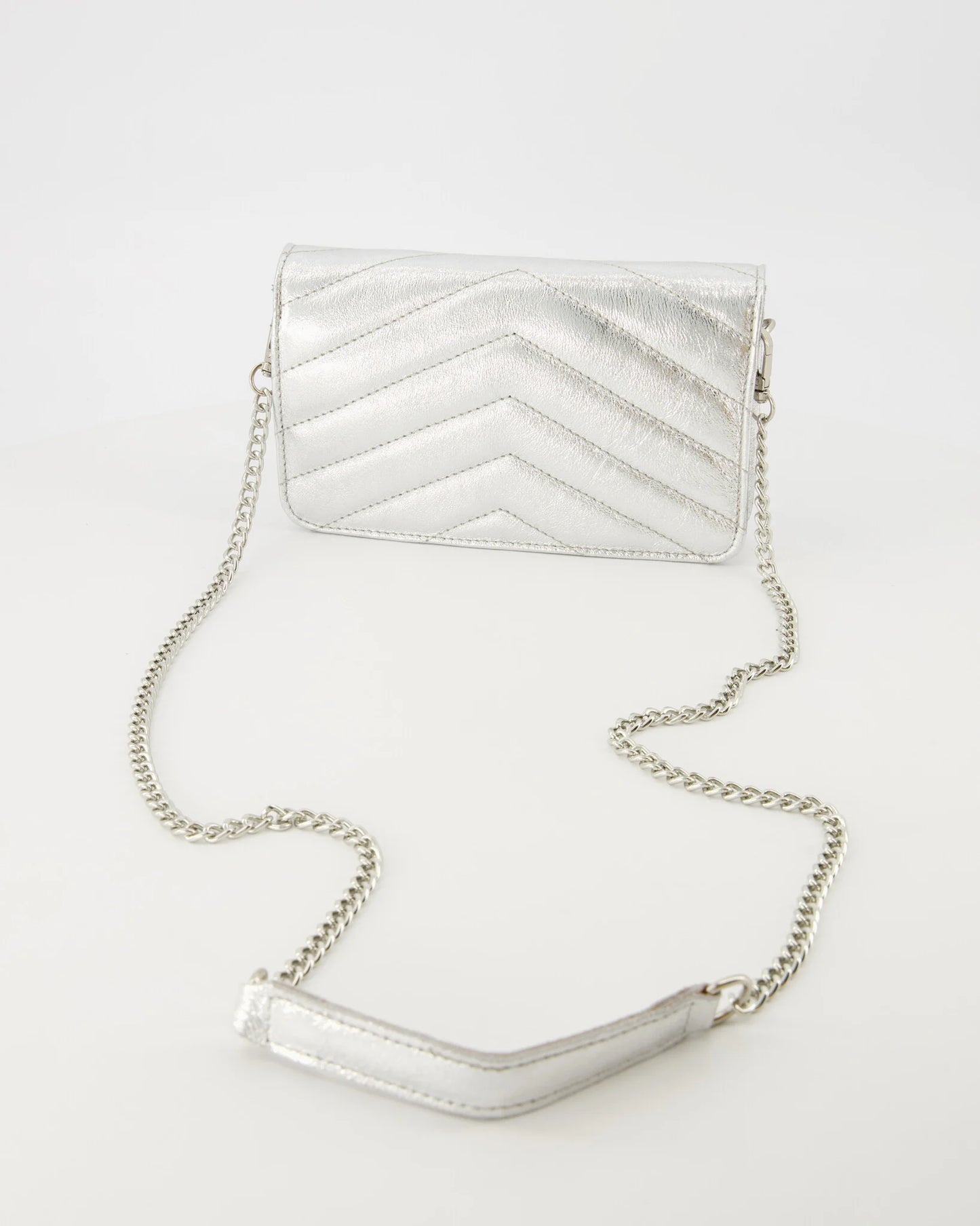 Leren tas Laurie - Metallic - Zilver 513