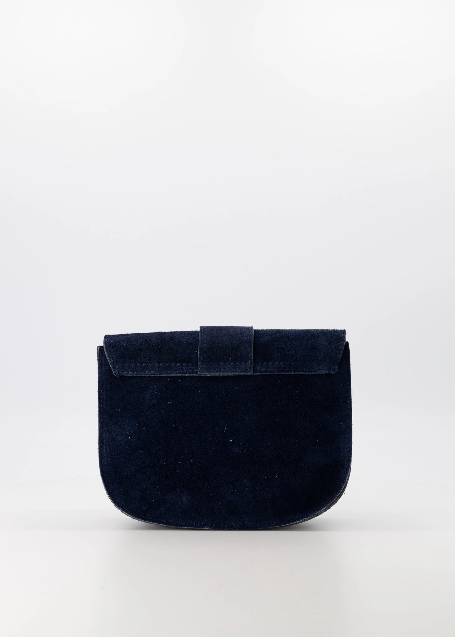 Suede leren tas maan crossbody donkerblauw