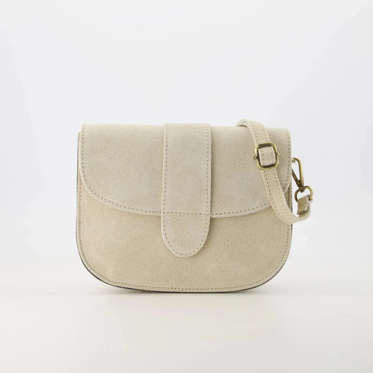 Leren tas Maan - Suede - Ecru