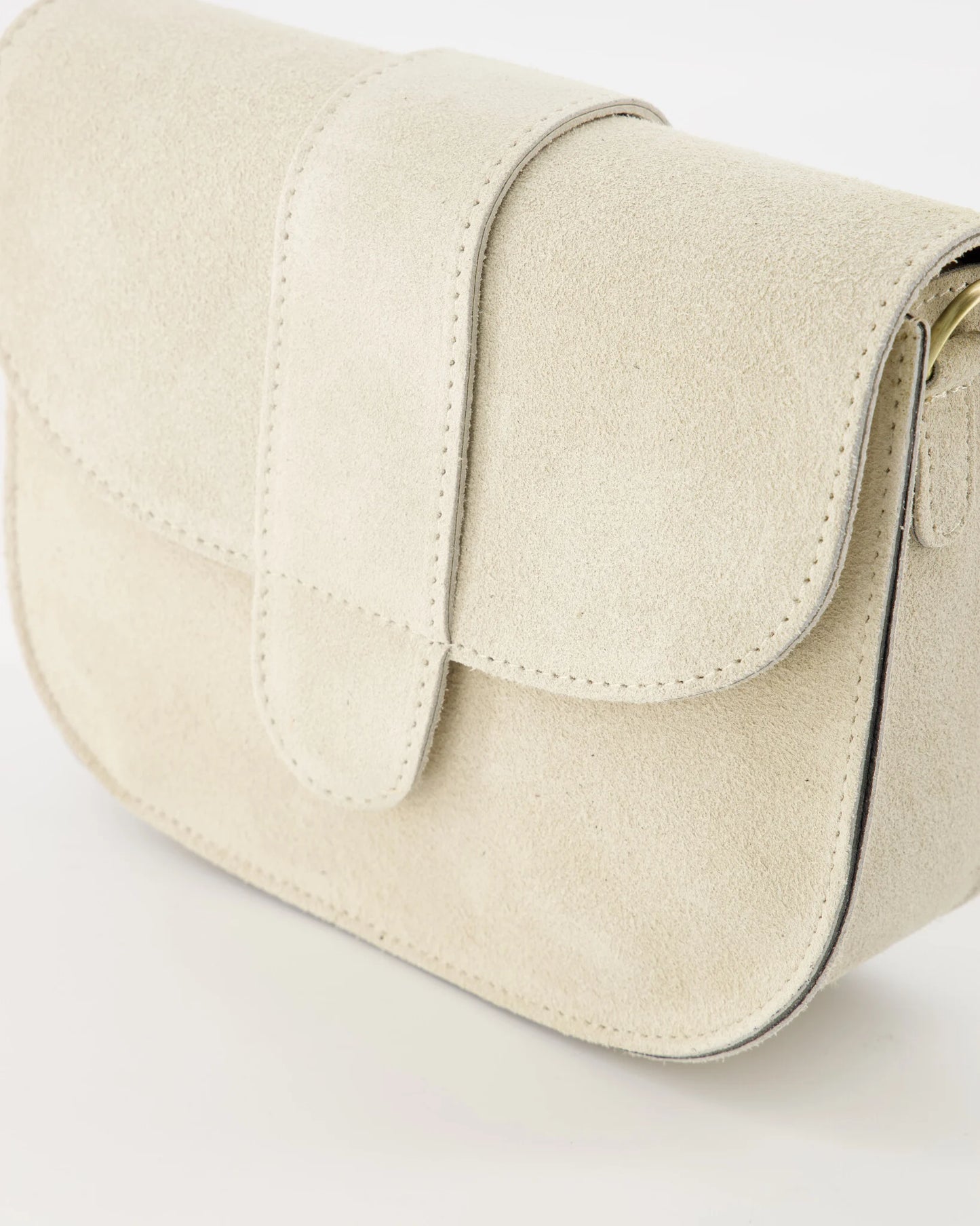 Leren tas Maan - Suede - Ecru