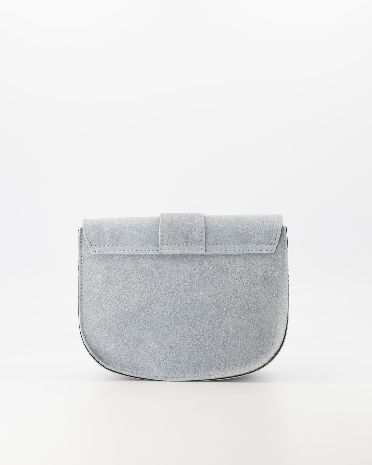 Suede leren crossbody tas Maan lichtblauw