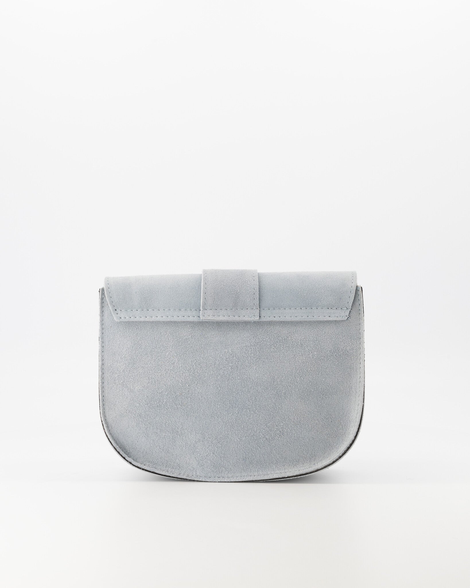 Suede leren crossbody tas Maan lichtblauw