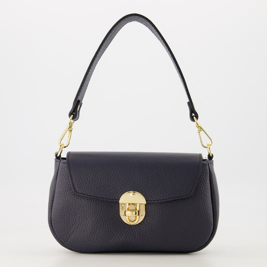 Leren crossbody tas Marissa donkerblauw