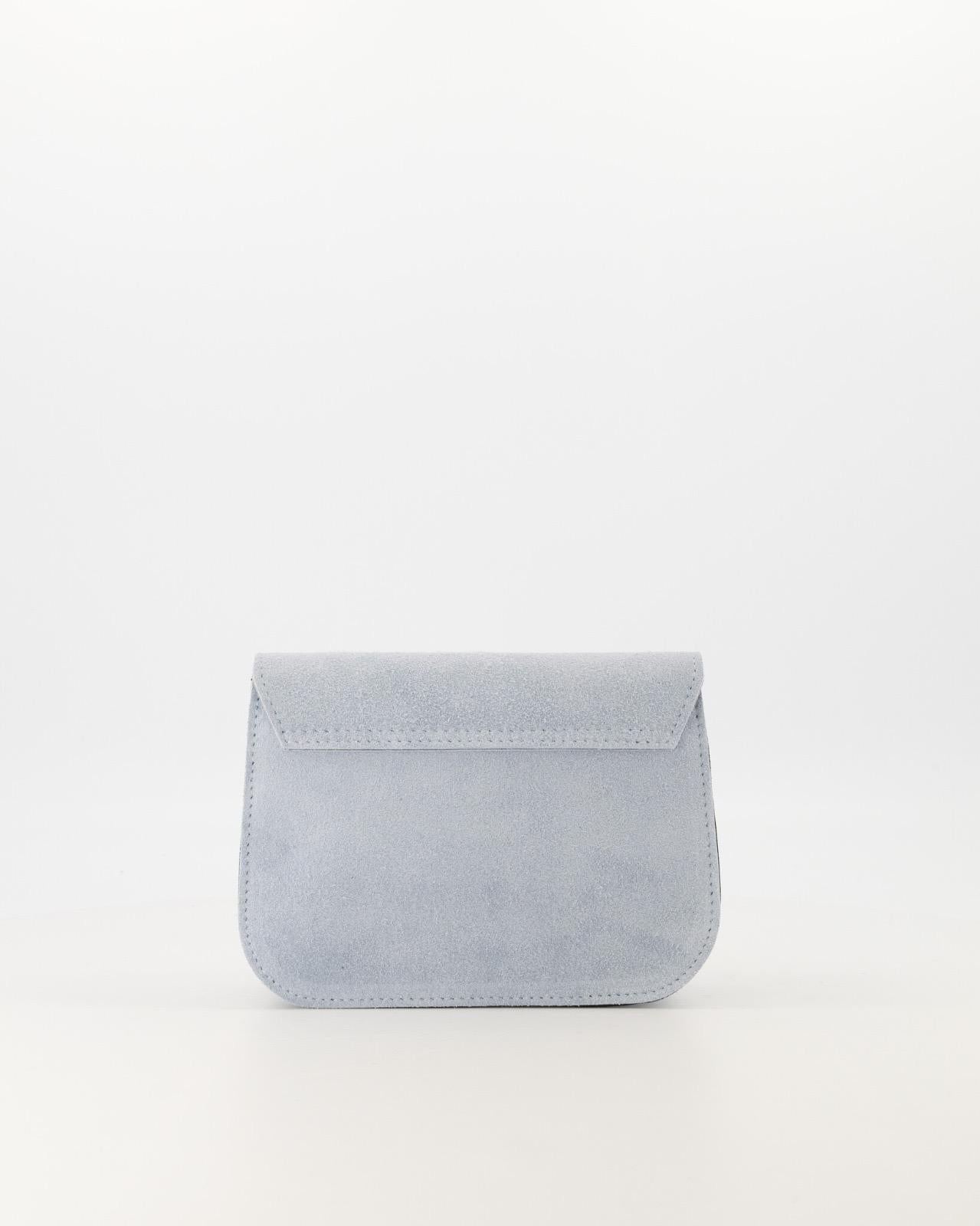 Suede crossbody tas Flora - lichtblauw