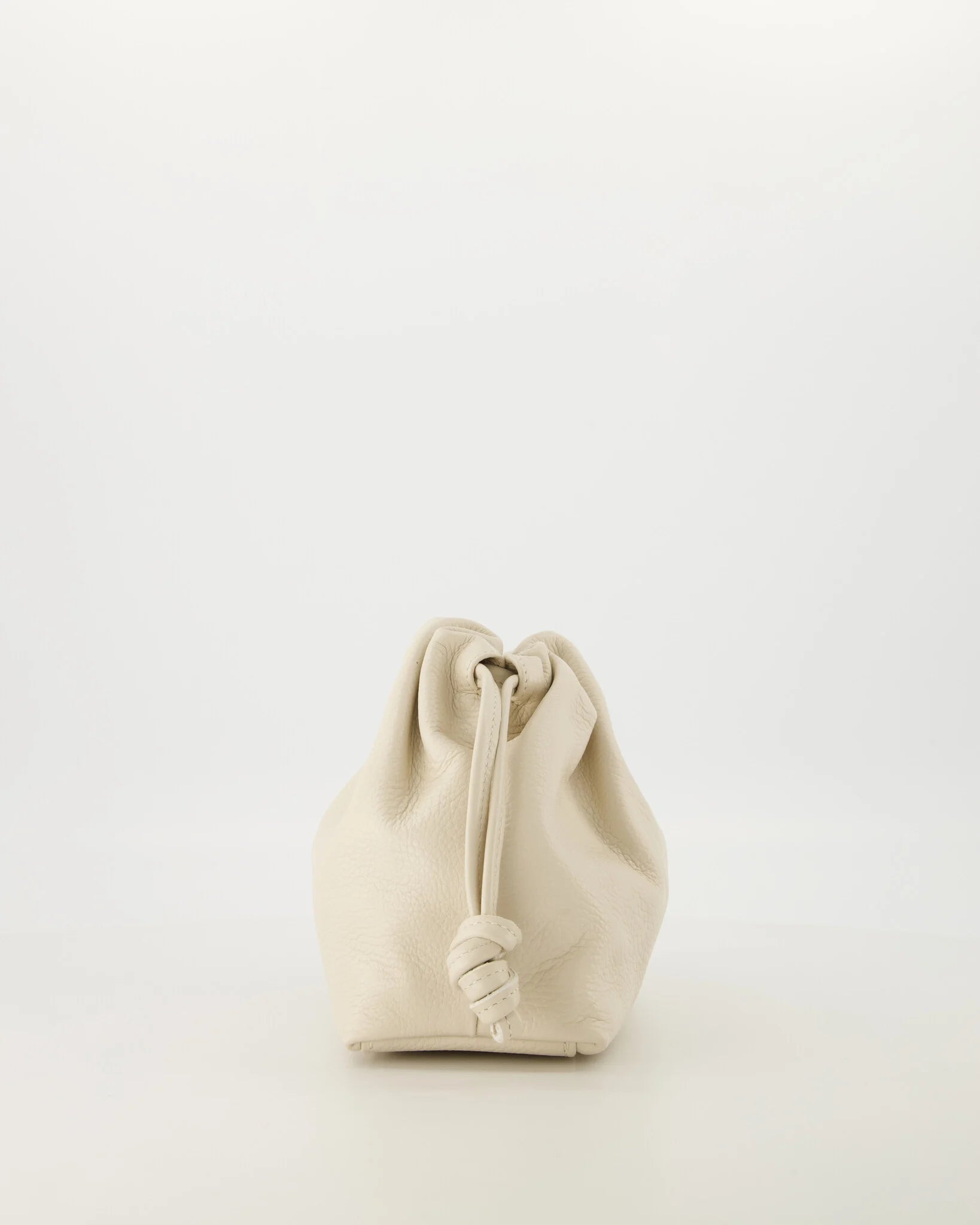 Leren crossbody tas Arela - ecru