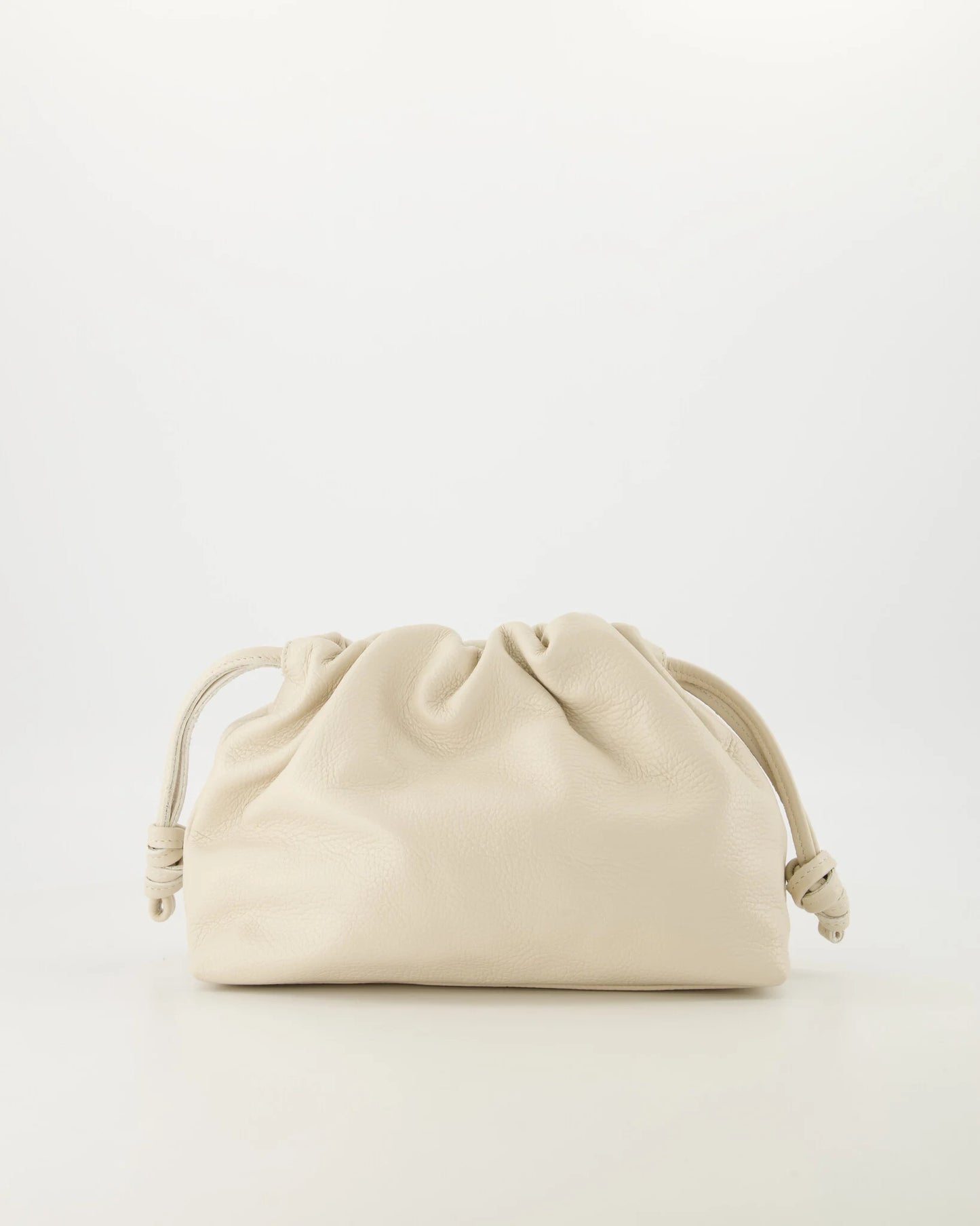 Leren crossbody tas Arela - ecru
