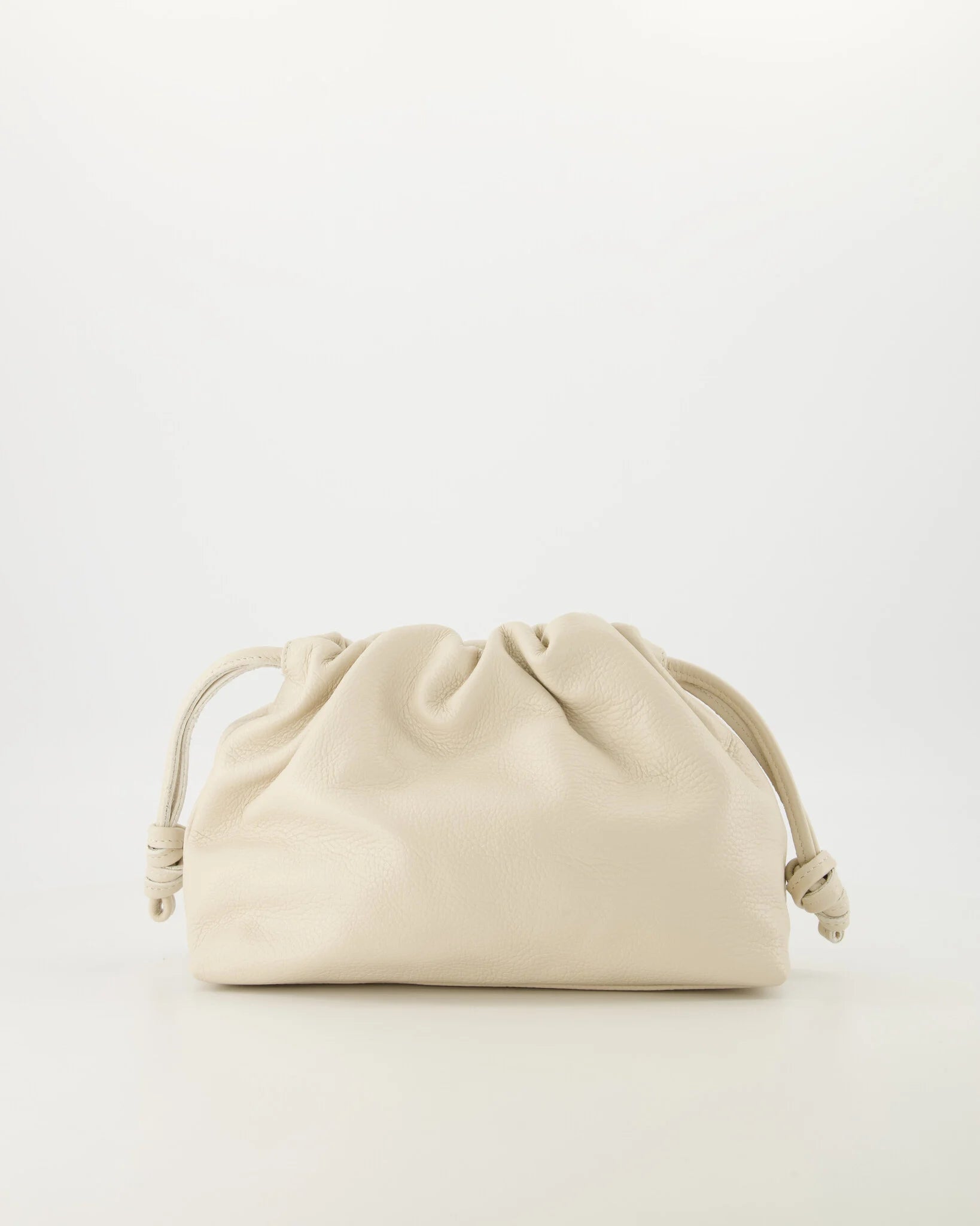 Leren crossbody tas Arela - ecru