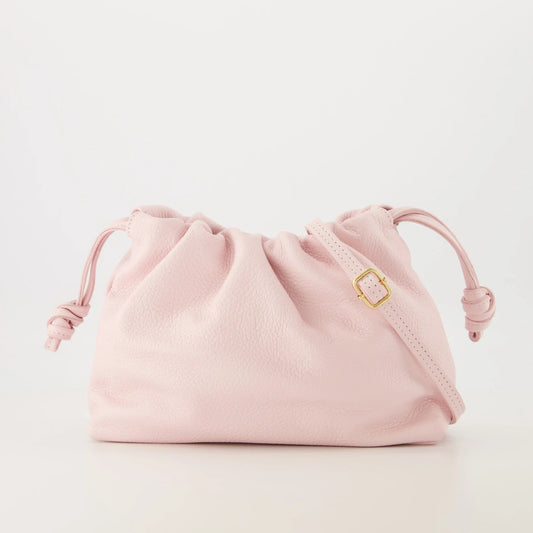 Leren crossbody tas Arela - lichtroze