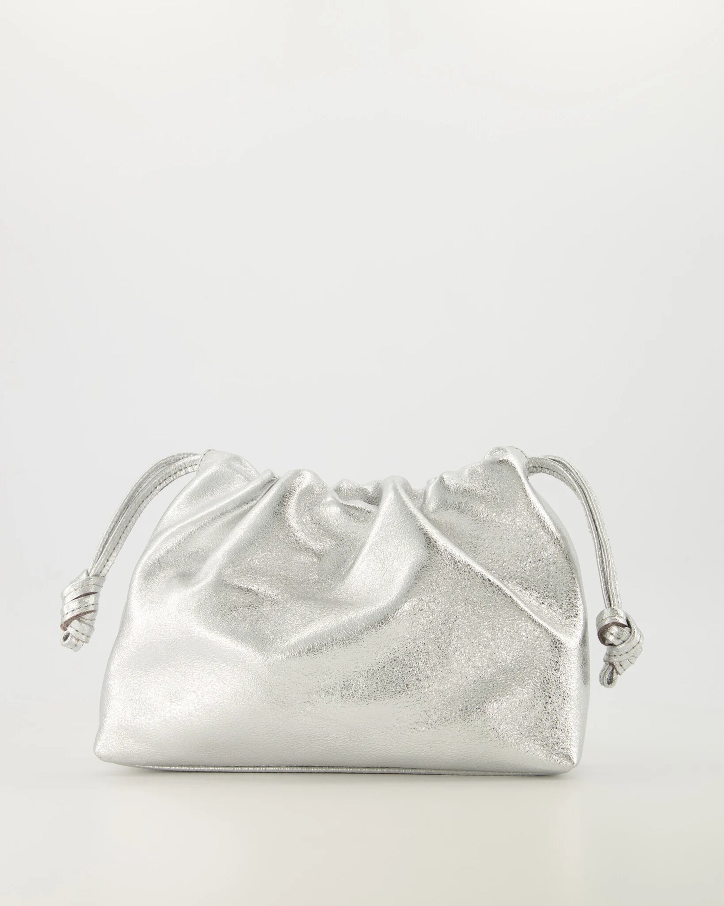 Leren crossbodytas Arela - zilver metallic