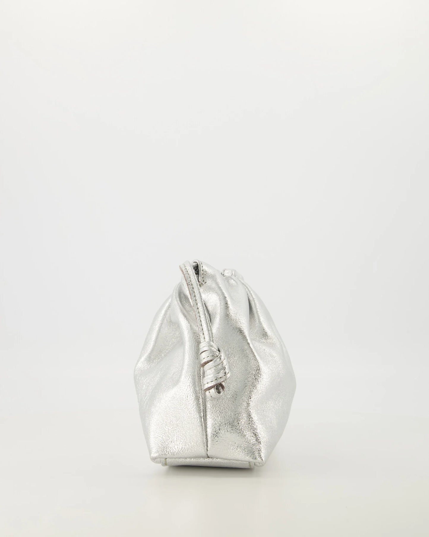 Leren crossbodytas Arela - zilver metallic