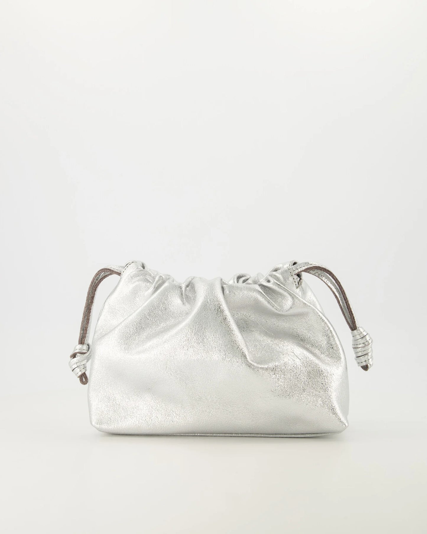 Leren crossbodytas Arela - zilver metallic